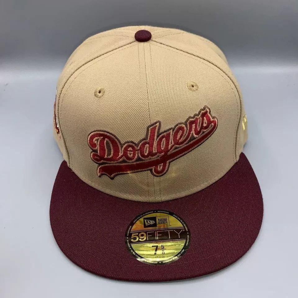 New Era Los Angeles LA Dodgers Hat Men 7 5/8 59Fifty New Era Fitted Size ONE SIZE - 2 Thumbnail