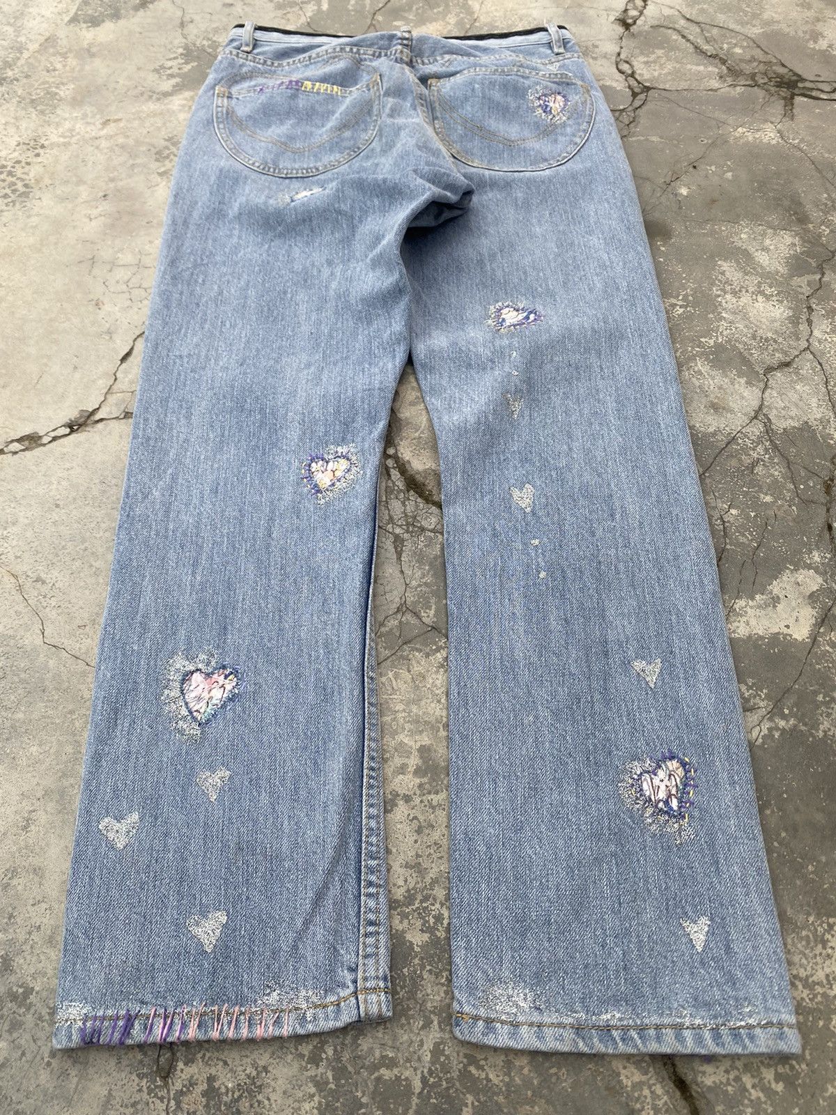 Issey Miyake TSUMORI CHISATO Heart Patch Jeans Size 28" / US 6 / IT 42 - 11 Thumbnail