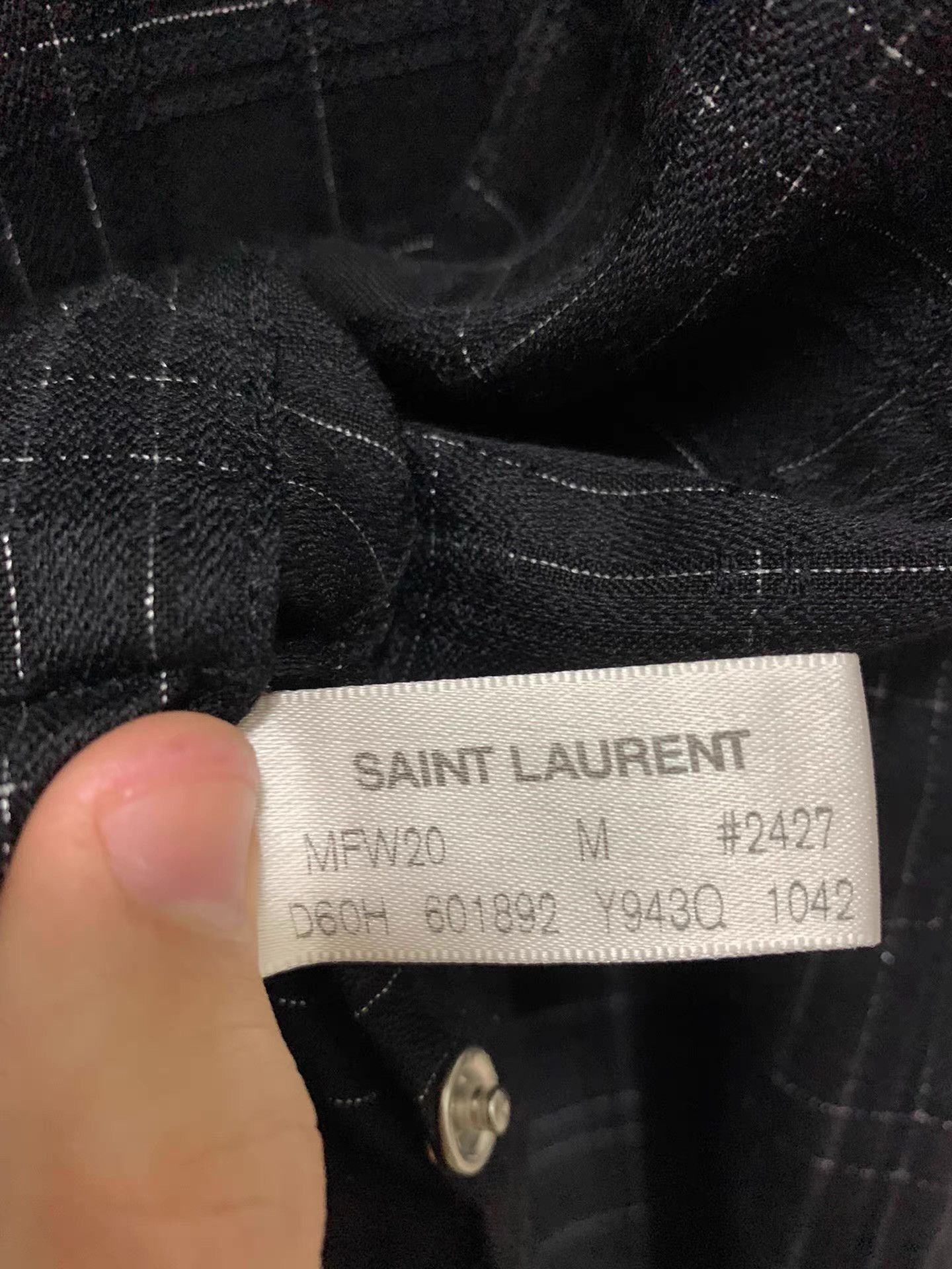Saint Laurent Paris Saint Laurent SLP 20FW Q12 Size US M / EU 48-50 / 2 - 3 Thumbnail