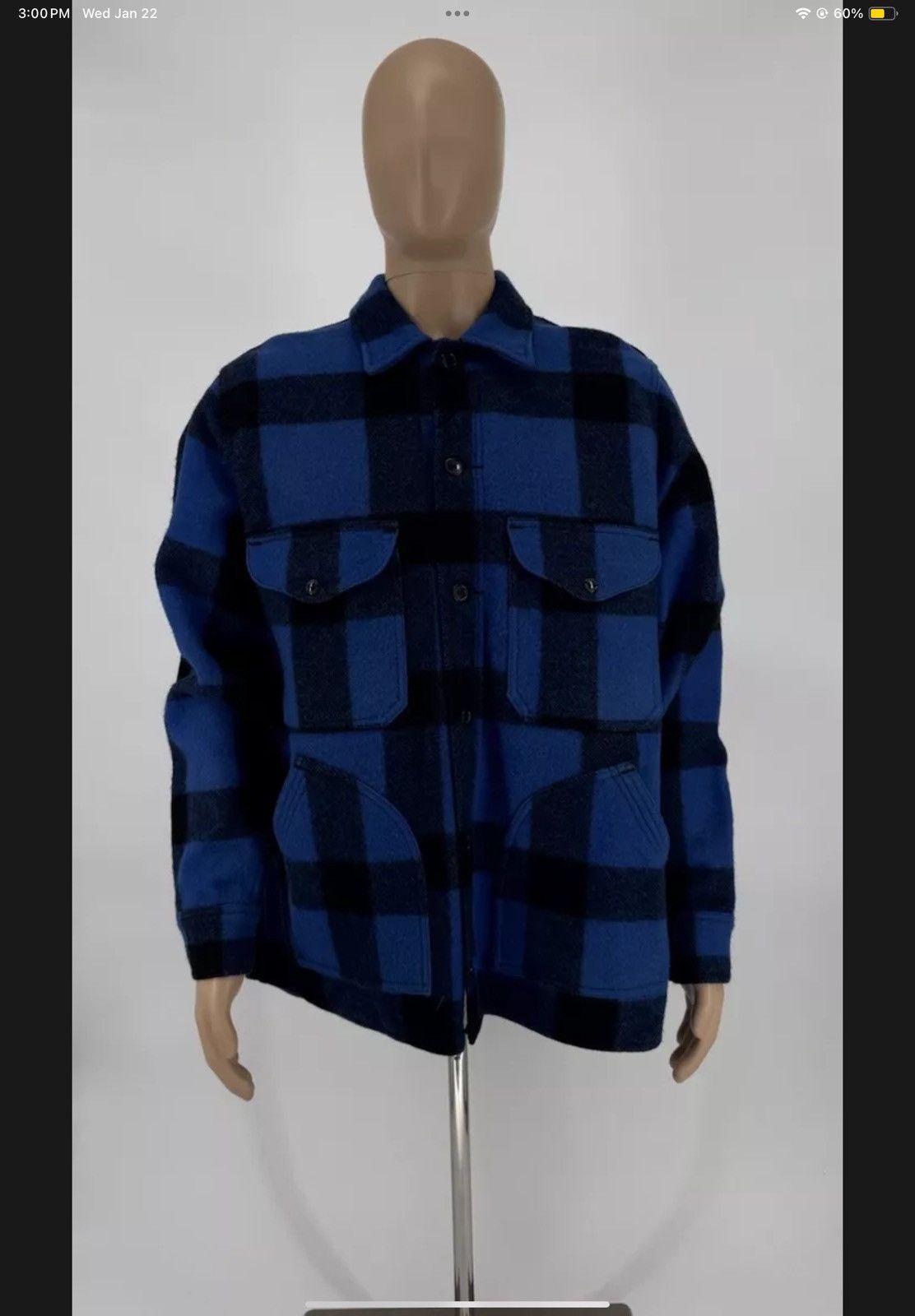 Filson Vintage 2000s Filson Flannel Shirt Blue Black Men’s Size L Size US L / EU 52-54 / 3 - 1 Thumbnail