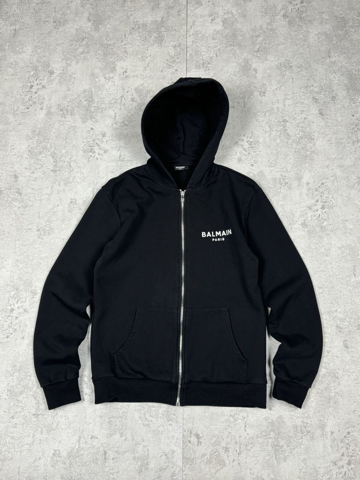 Balmain Balmain Paris Black Zip Hoodie Size 14A Fits S Size S / US 4 / IT 40 - 1 Thumbnail