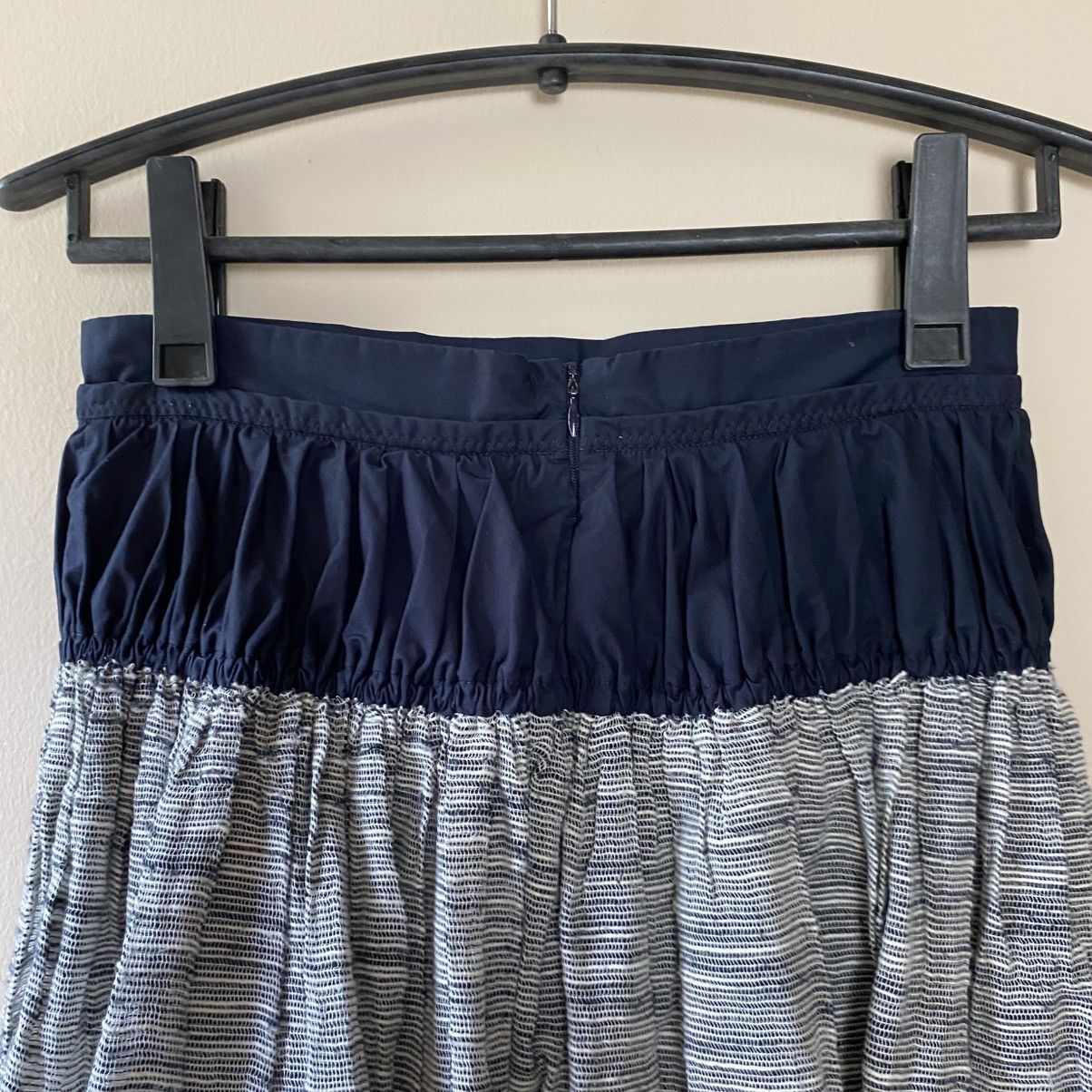 Carven CARVEN Navy Contrast Gathered Skirt Size 26" / US 2 / IT 38 - 11 Thumbnail