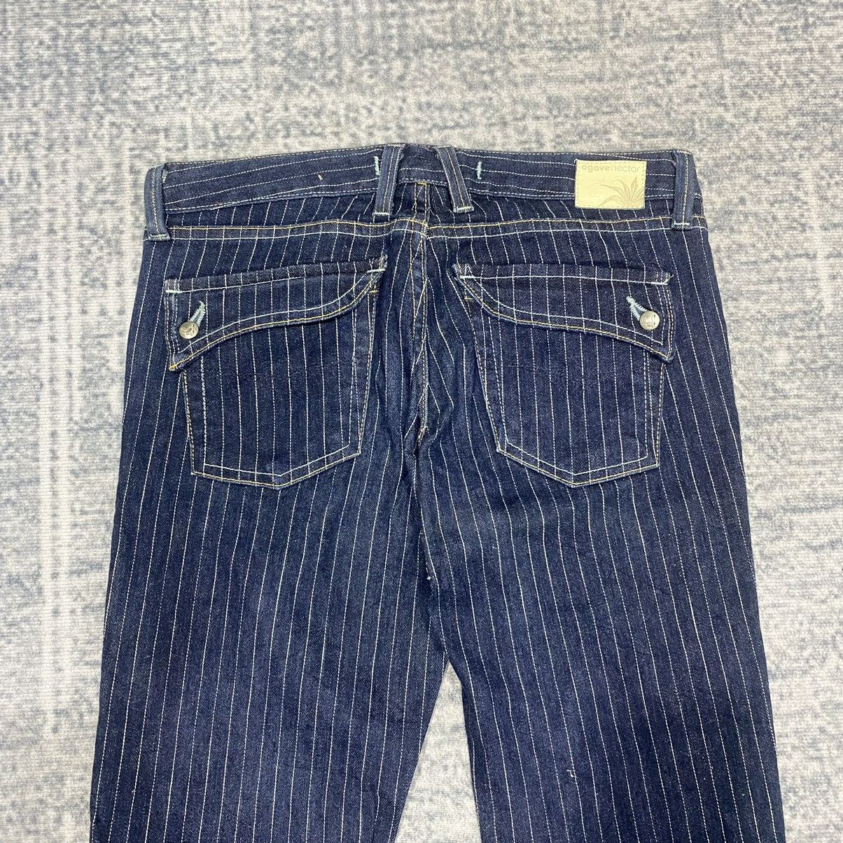 Hysteric Glamour Flare☠️Agave Nectar Striped Bootcut Jeans Vintage 90s Punk Size US 31 - 8 Thumbnail