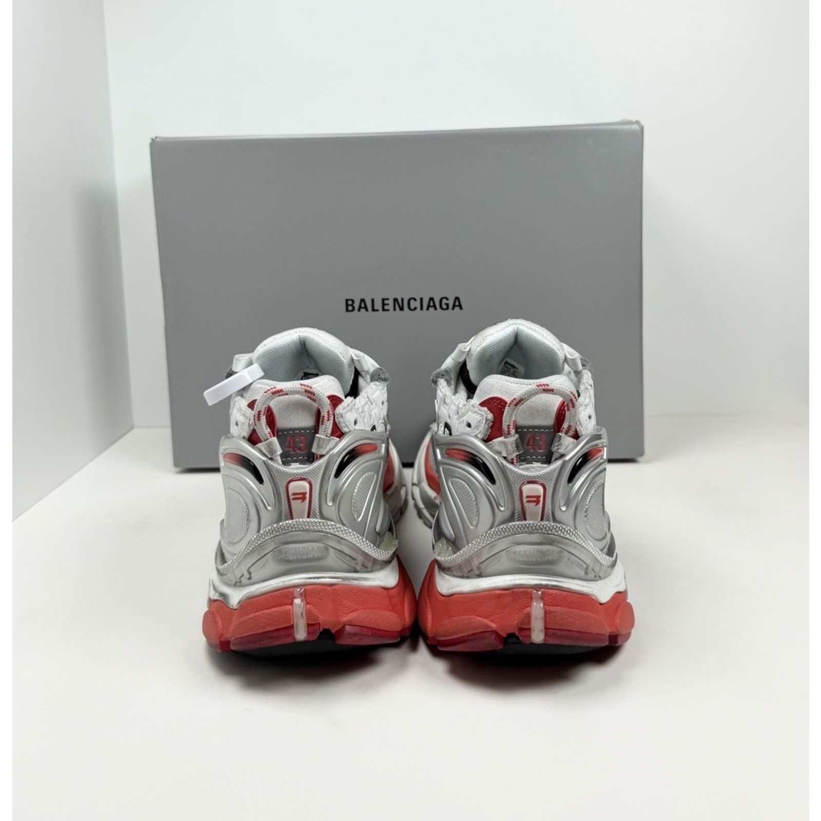 Balenciaga Size 43EU/10US - Balenciaga Runner White Red NEW Size US 10 / EU 43 - 4 Thumbnail