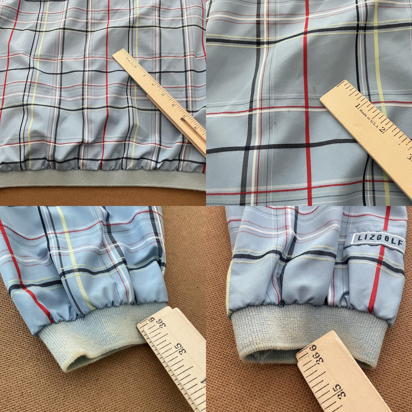 Liz Claiborne VINTAGE Liz Claiborne LizGolf Jacket Womens Large Blue Plaid Full Zip Collared Pockets Size L / US 10 / IT 46 - 9 Thumbnail