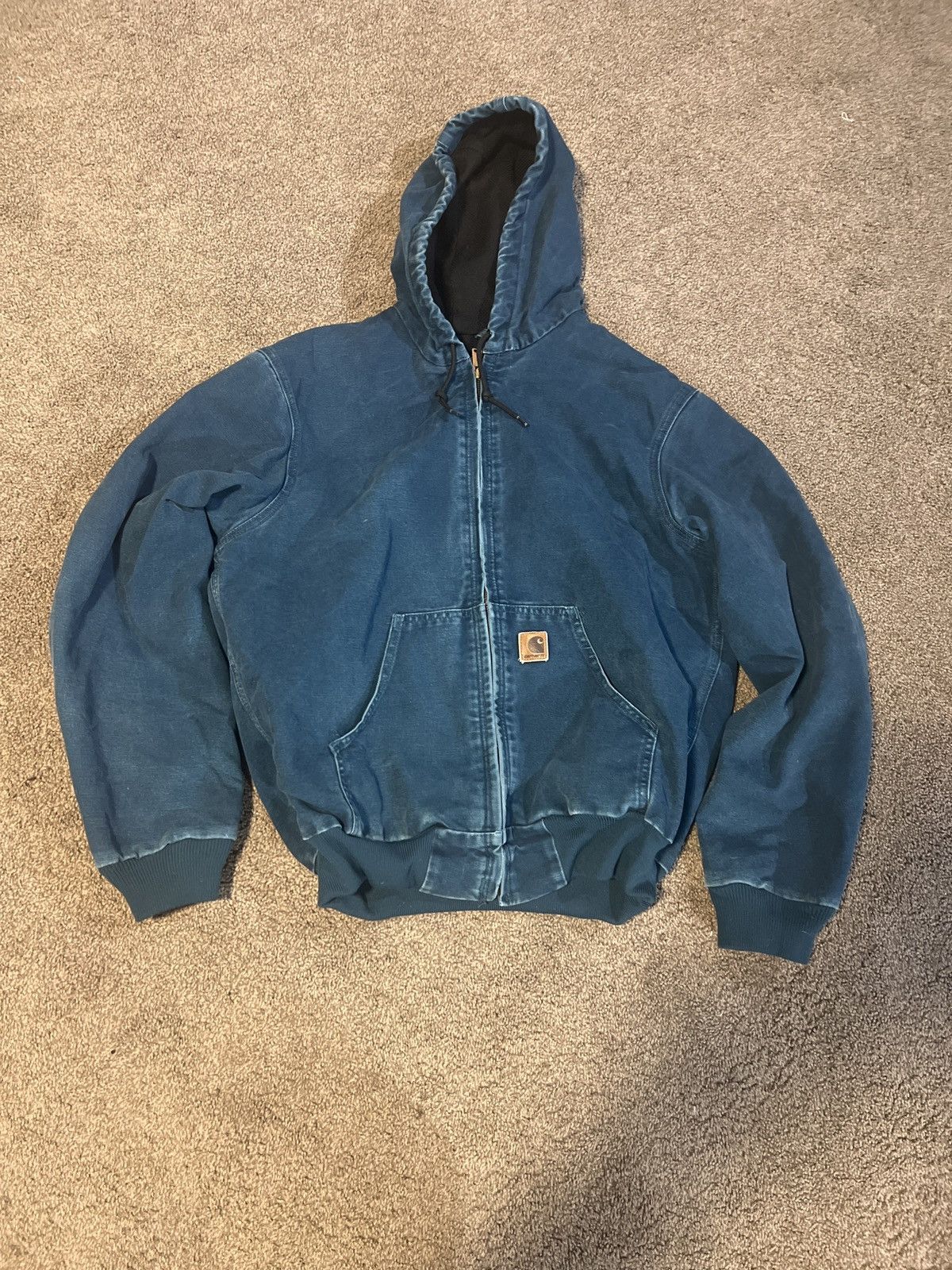 Vintage Vintage teal Carhartt zip up jacket from 2002 | Grailed