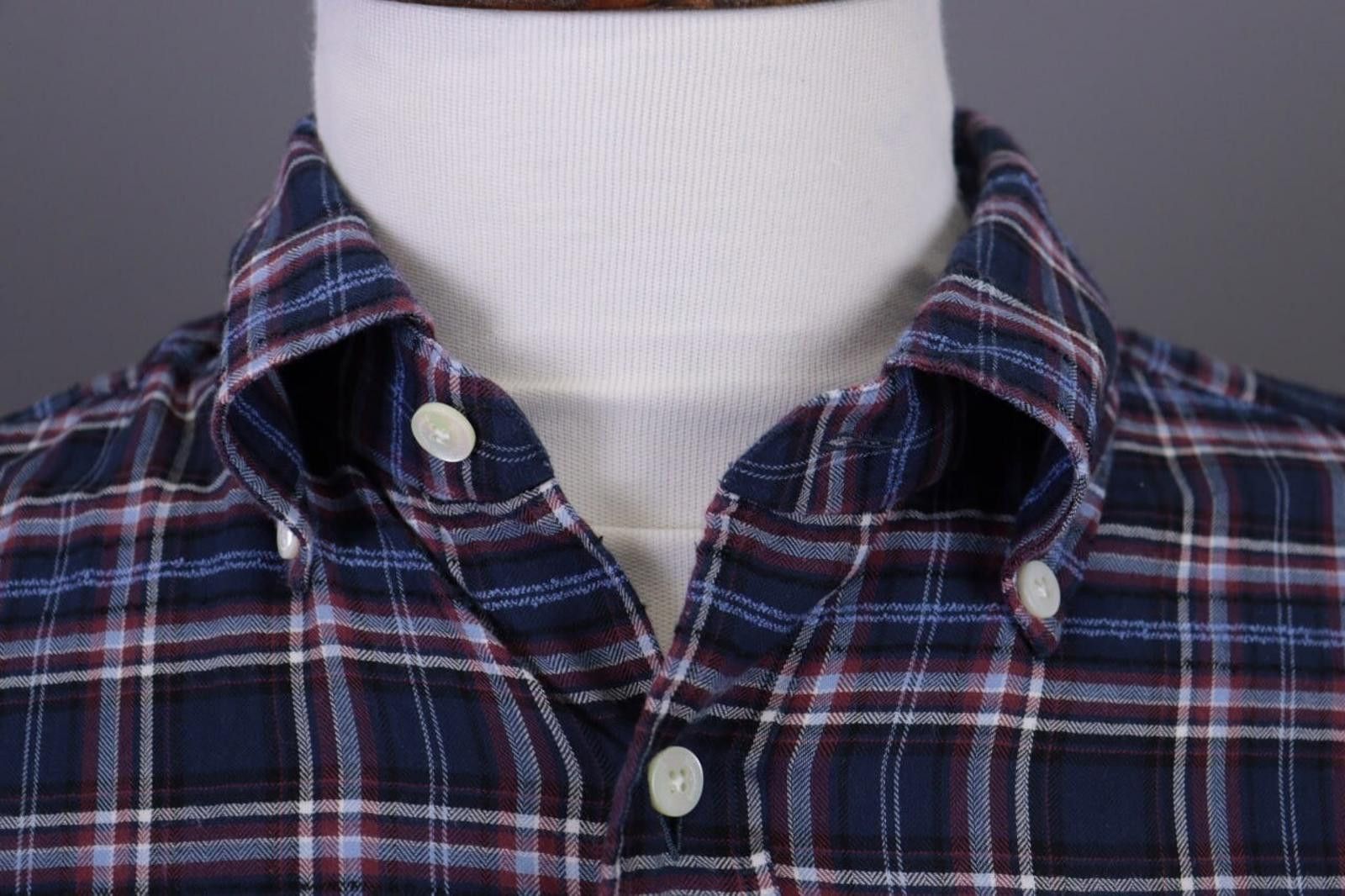 Designer Giampaolo Archivio Check Flannel Shirt Size 43 / 17 Size US M / EU 48-50 / 2 - 4 Thumbnail