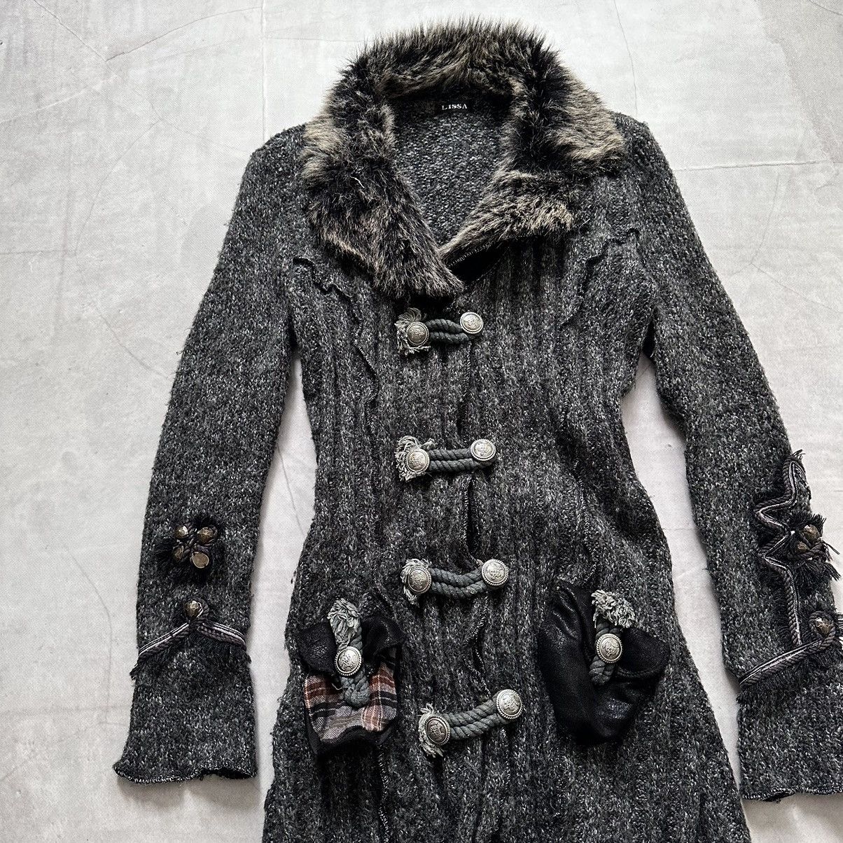 Hysteric Glamour × Undercover Gothic Napoleon Faux Fur Cardigan Sweater Sarah Pacini Vibe Size M / US 6-8 / IT 42-44 - 2 Thumbnail