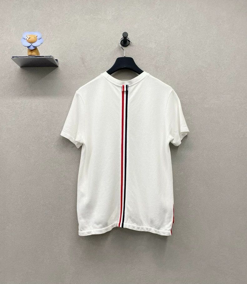 Thom Browne Thom Browne Three white stripes on short sleeves Size M / US 6-8 / IT 42-44 - 2 Thumbnail