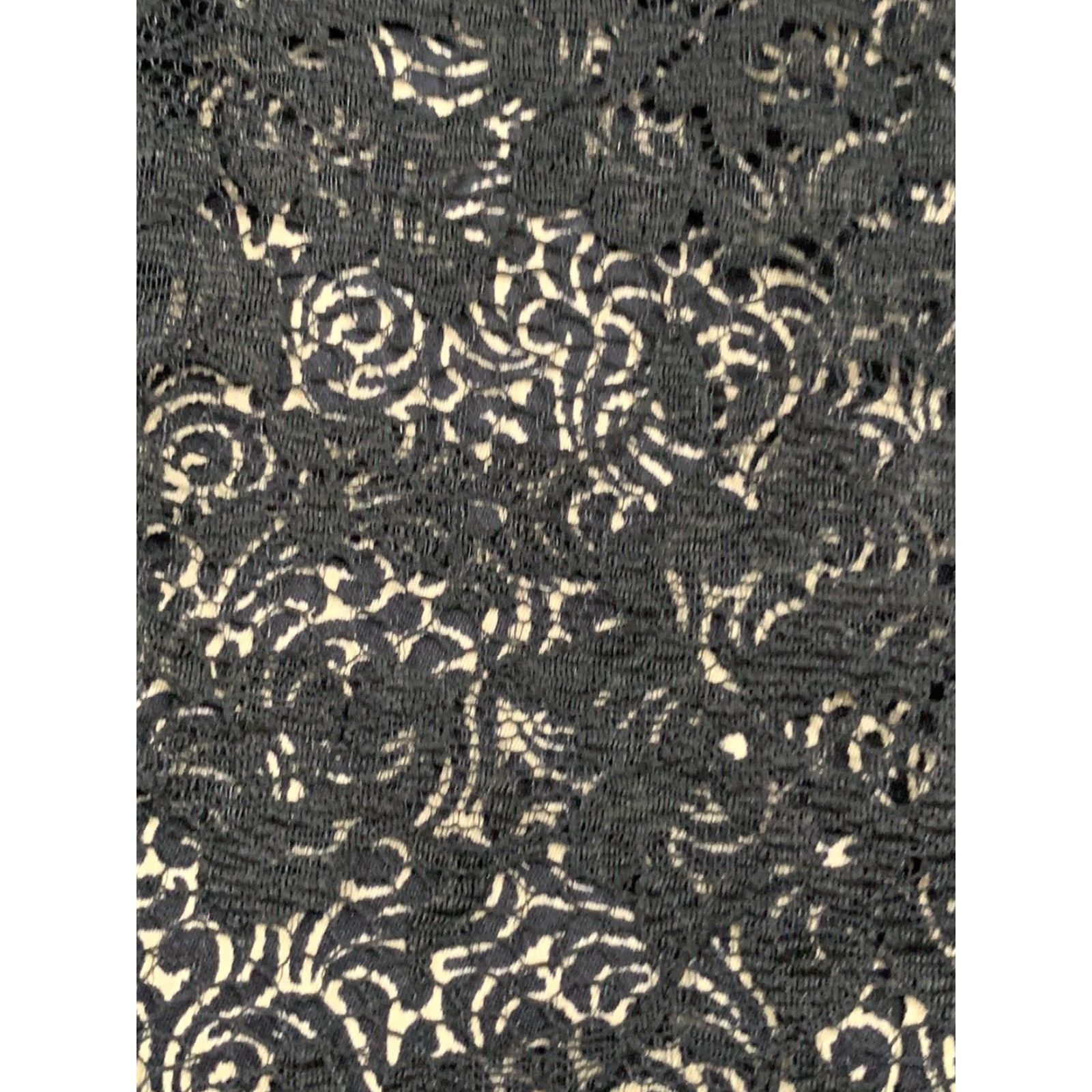 Ann Taylor ANN TAYLOR Floral Lace Overlay Skirt Sz 6 Knee Length Womens Casual Cocktail Black Size 28" / US 6 / IT 42 - 3 Thumbnail