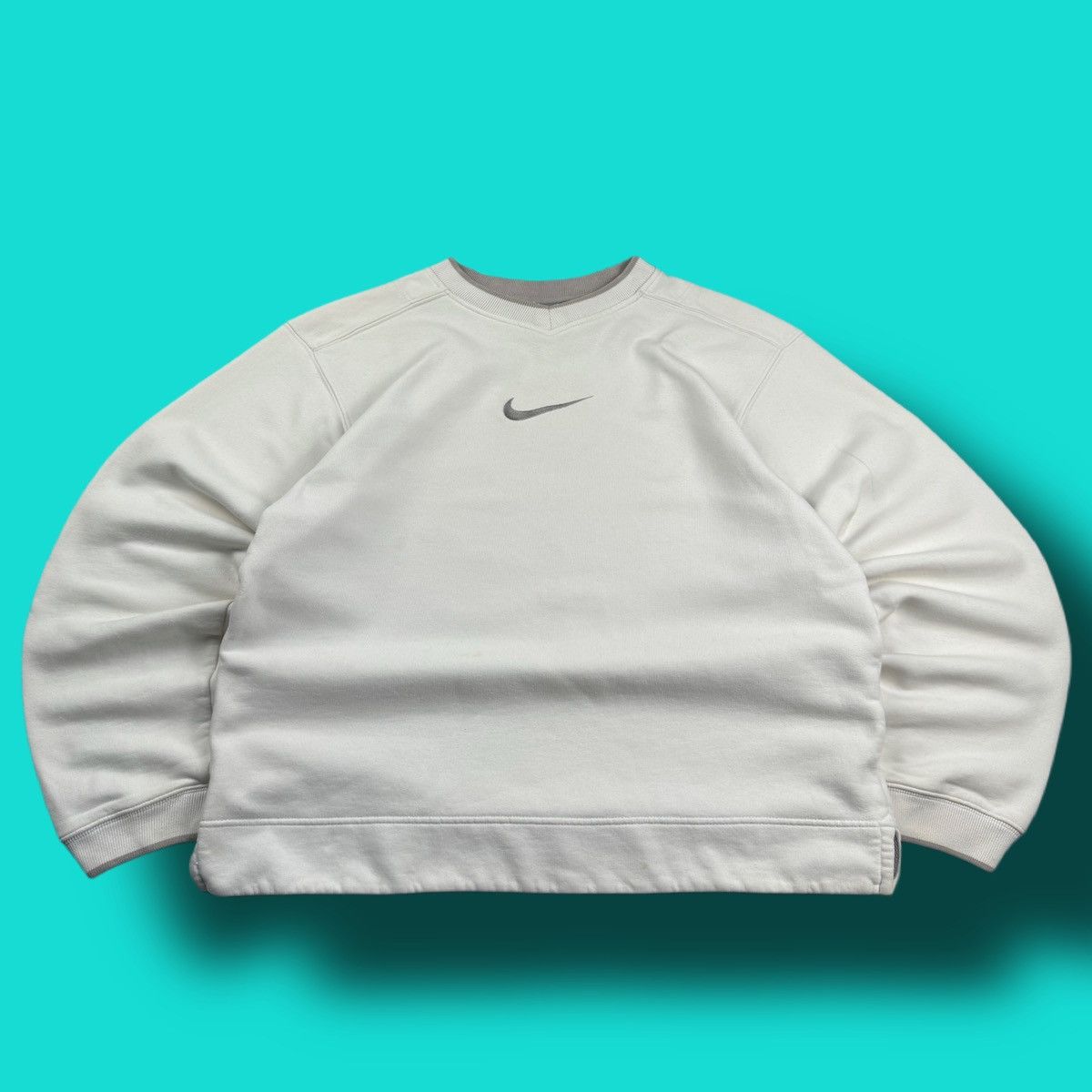 Nike × Vintage NIKE VINTAGE CENTER LOGO OVERSIZE BOXY SWEATSHIRT Size US M / EU 48-50 / 2 - 1 Thumbnail