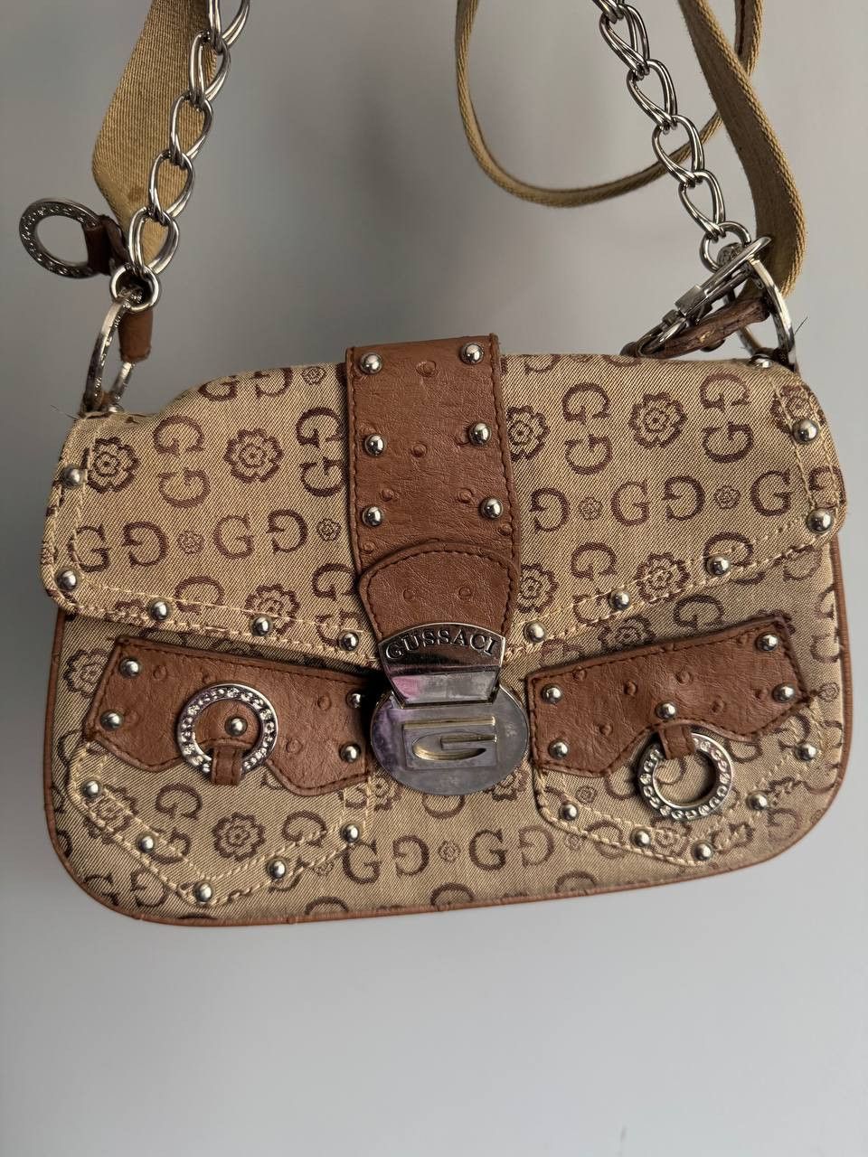 Guess Y2K Vintage Gussaci monogram shoulder bag guess style Size ONE SIZE - 4 Thumbnail