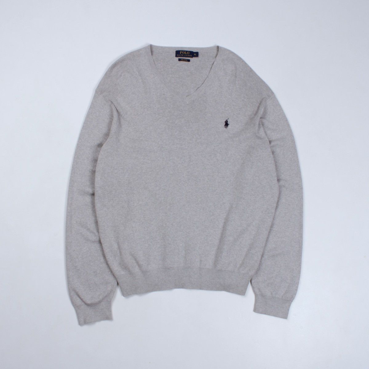 Designer × Polo Ralph Lauren × Ralph Lauren POLO Ralph Lauren Cotton V-neck Sweater Pullover Jumper Size US XL / EU 56 / 4 - 1 Thumbnail