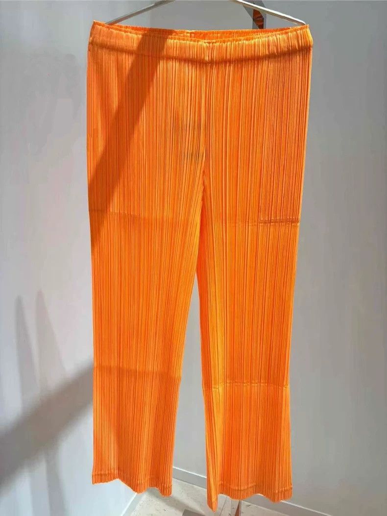 Issey Miyake Issey Miyake size:3 Orange pleated pants Size 31" - 1 Thumbnail