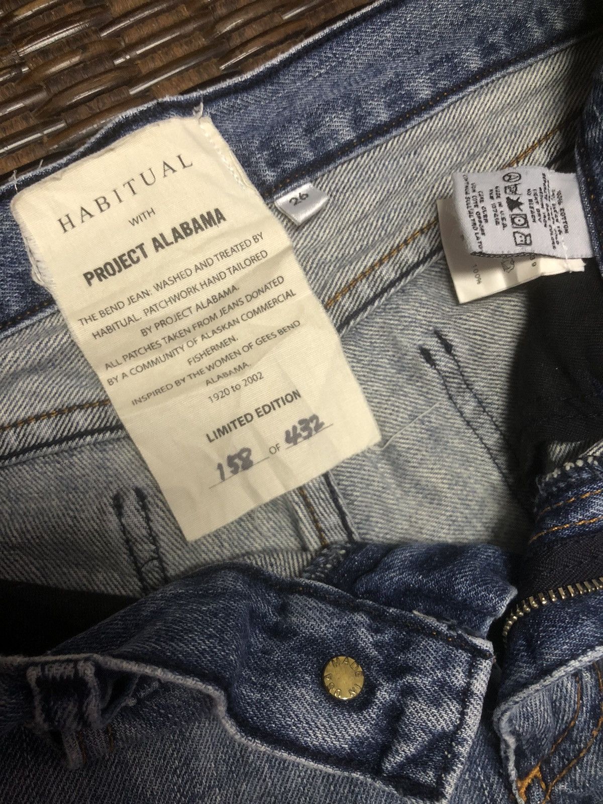 Designer × Vintage VINTAGE HABITUAL WITH PROJECT ALABAMA PATCHWORK JEANS Size 29" - 9 Thumbnail
