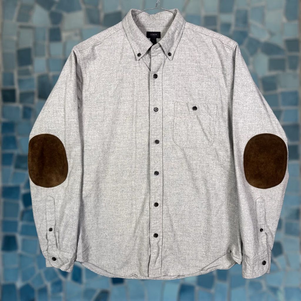 J.Crew J.CREW Shirt Mens M Chamois Flannel Leather Elbow Patch Preppy 06791 Classic Size US M / EU 48-50 / 2 - 1 Thumbnail