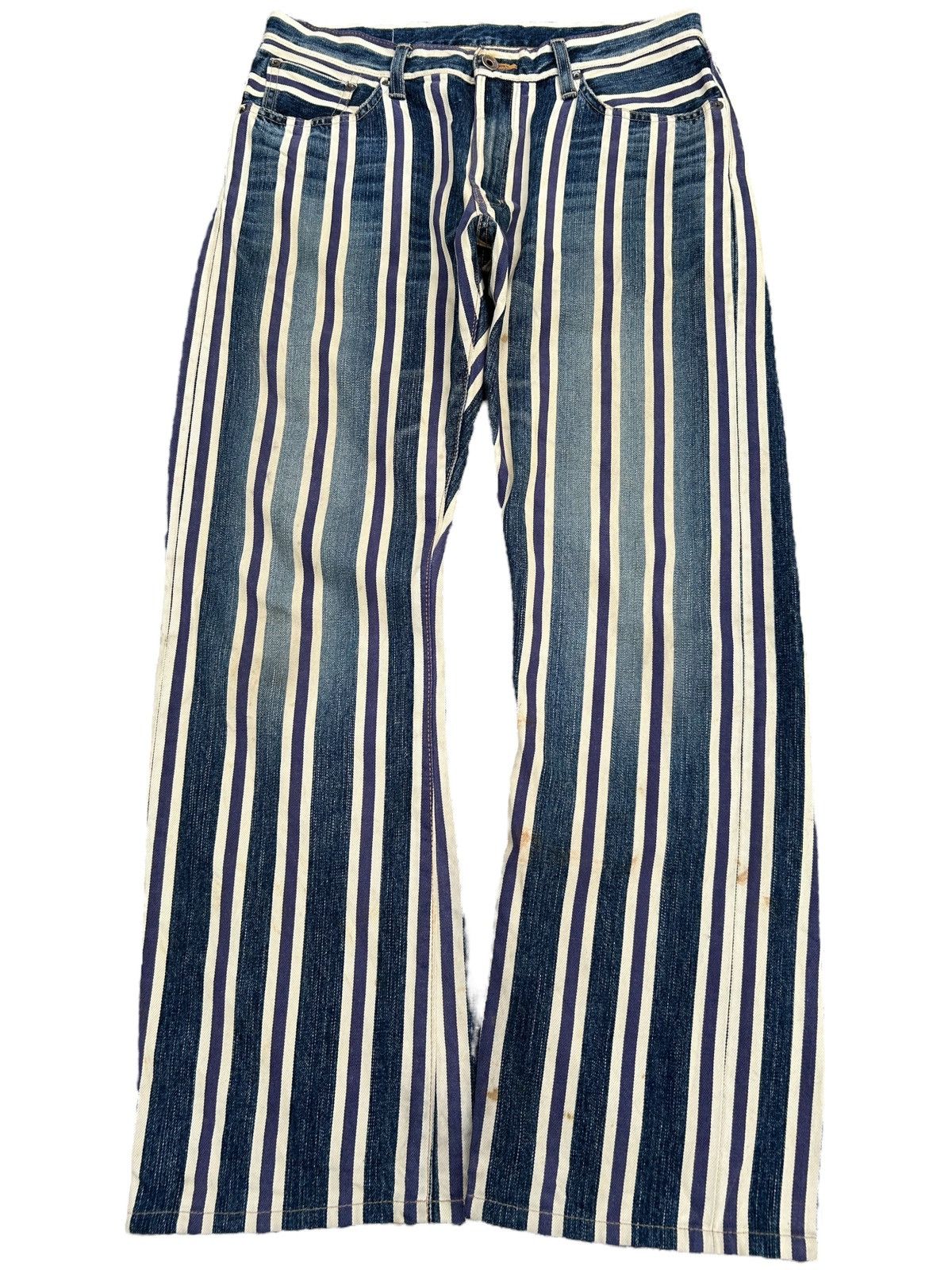 Kapital Vintage Edwin 505 Selvedge Stripe Japanese Denim Jeans Size US 32 / EU 48 - 2 Thumbnail