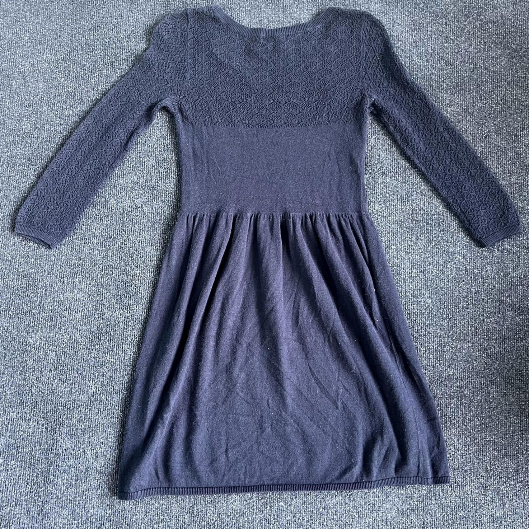 American Eagle Outfitters American Eagle Outfitters Womens Small Blue Fit & Flare 3/4 Sleeve Sweater Dress Size S / US 4 / IT 40 - 4 Thumbnail
