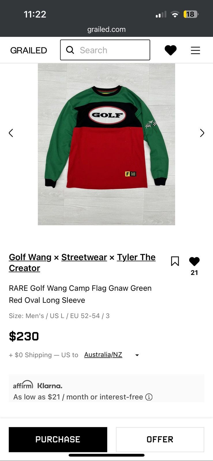 Golf Wang Golf Wang Long Sleeve Size US M / EU 48-50 / 2 - 4 Thumbnail