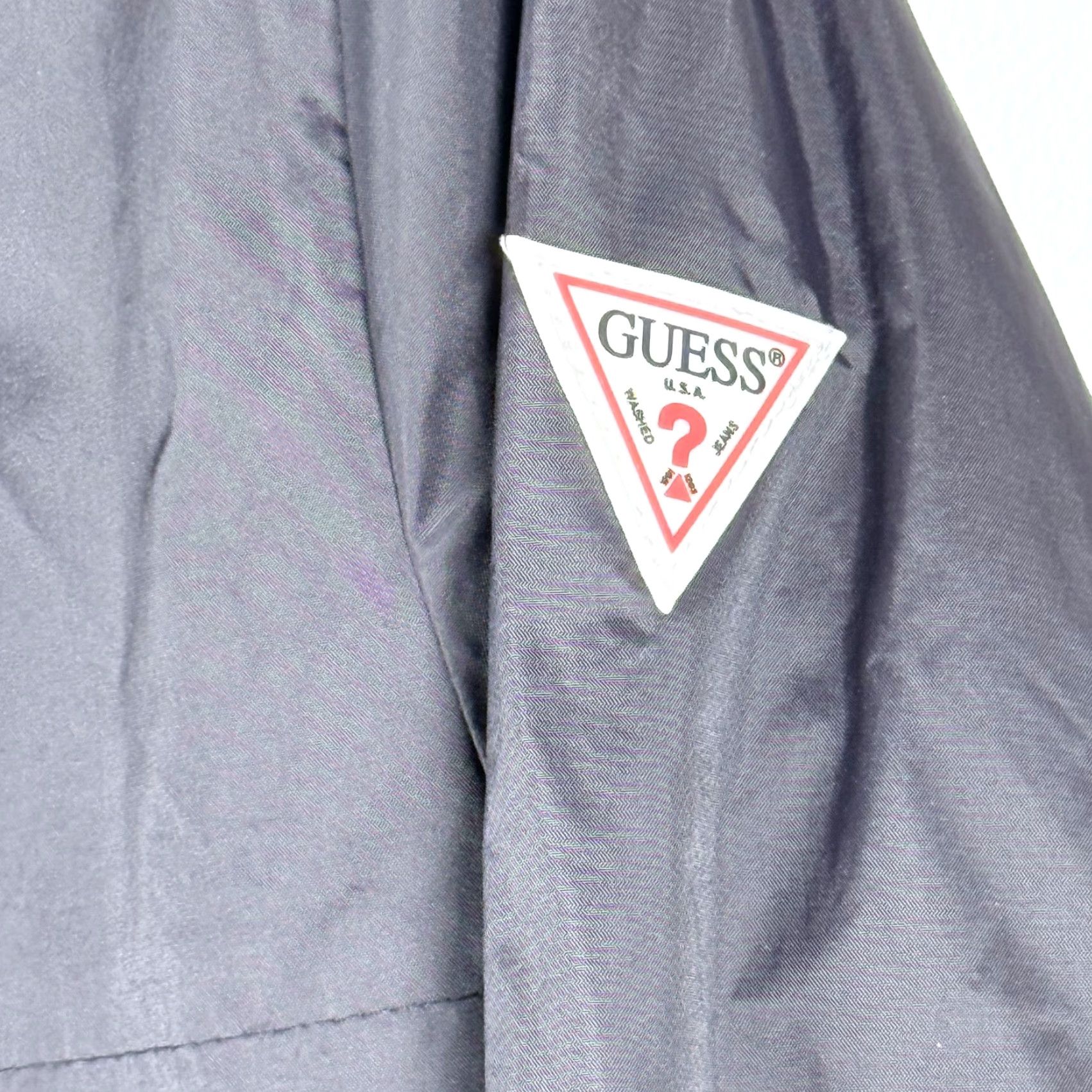Guess GUESS Hooded Jacket Men Black Water-Resistant Full Zip Large Size US L / EU 52-54 / 3 - 6 Thumbnail