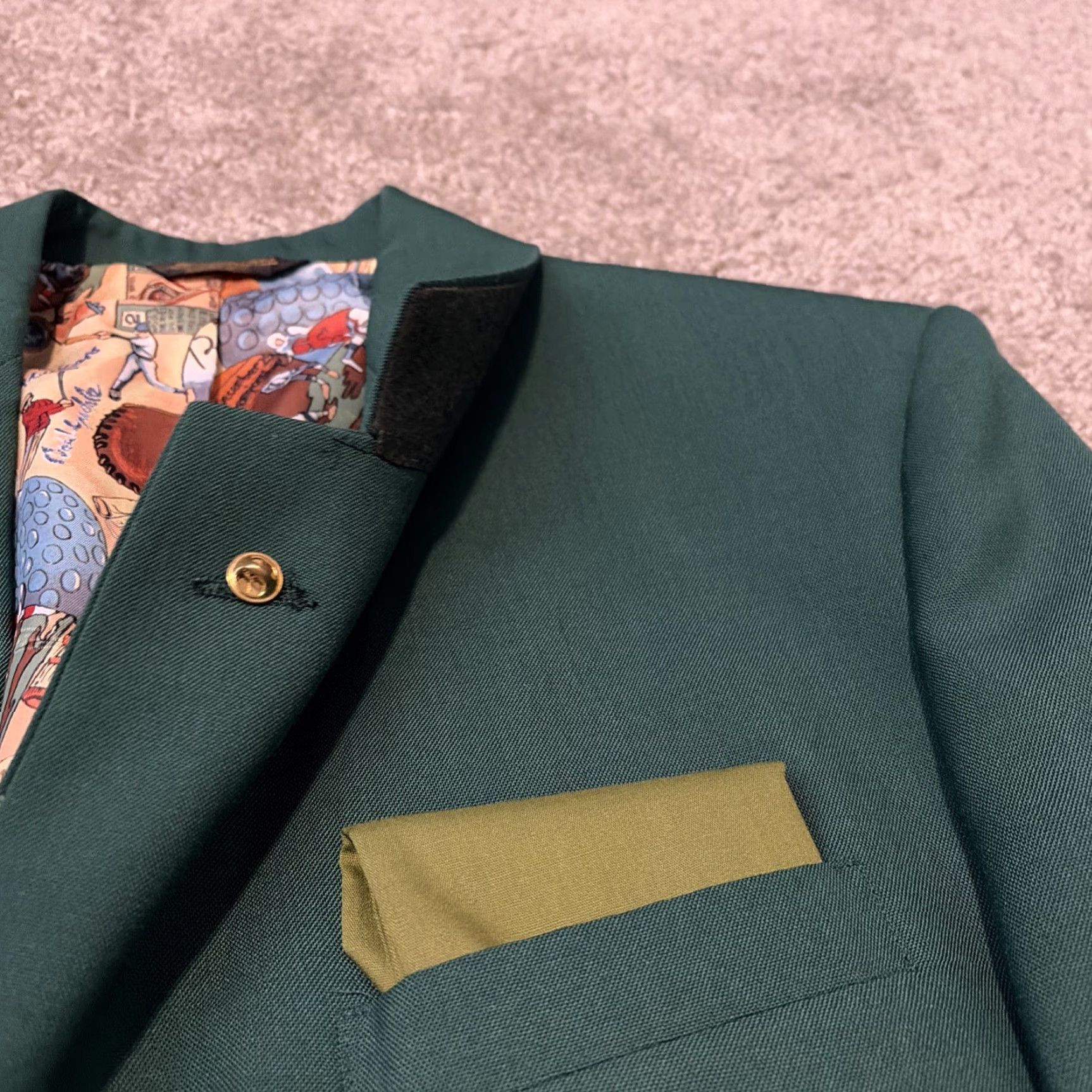 Vintage VINTAGE Palm Beach Blazer Of Champions Green Masters Blazer Jacket 42R Men's Green 2 Piece Beach Regular Mens Size 42R - 6 Thumbnail