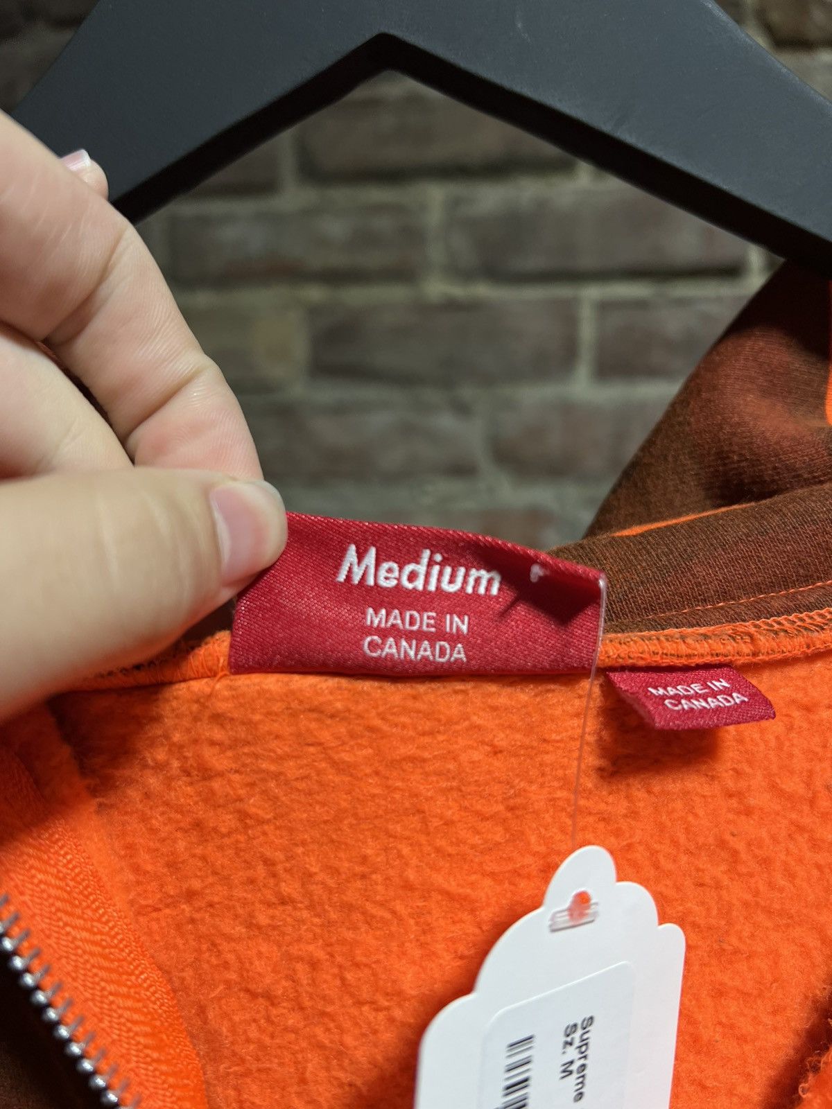 Supreme Supreme Orange Camo Zip-Up Hoodie Size US M / EU 48-50 / 2 - 4 Thumbnail