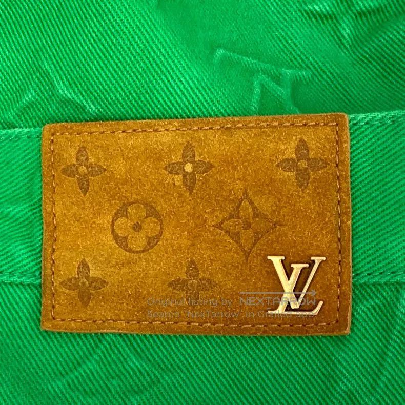 Louis Vuitton Louis Vuitton Green leather logo full print straight leg p Size US 30 / EU 46 - 6 Thumbnail