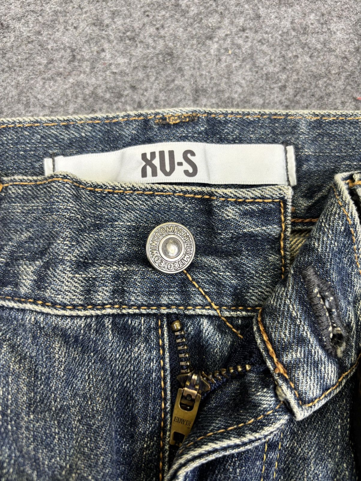 Edwin 💥Wide💥Sick Edwin 451 Mud Wash Raw Fades Denim F954 Size US 35 - 9 Thumbnail