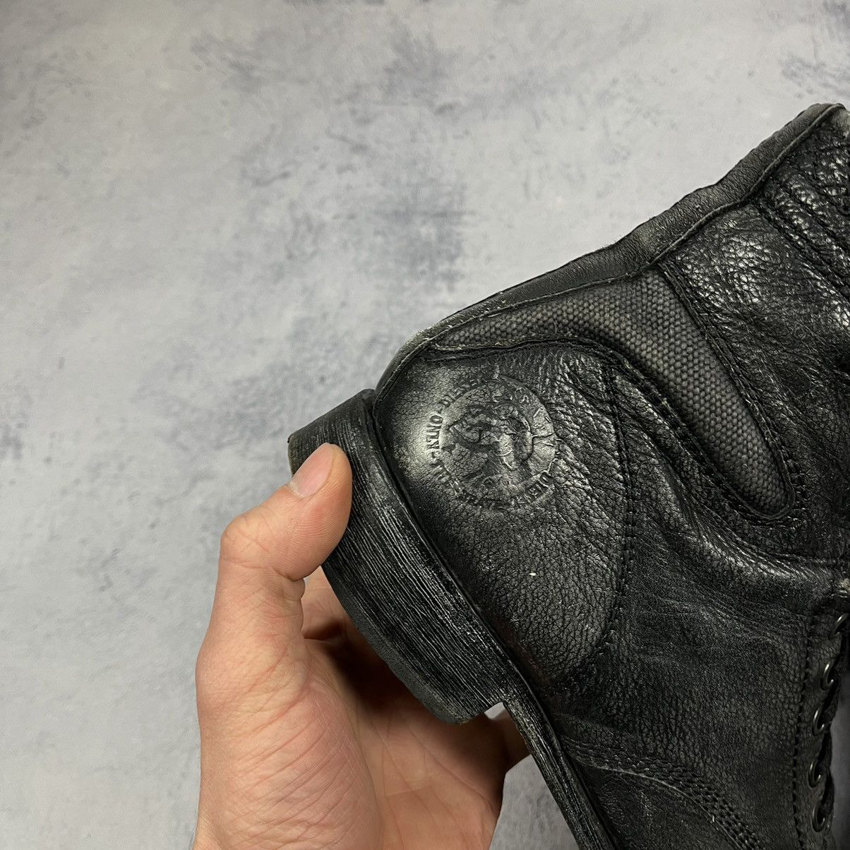 Diesel Vintage Diesel Avant Garde leather distressed boots 90’s Size US 11.5 / EU 44-45 - 7 Thumbnail