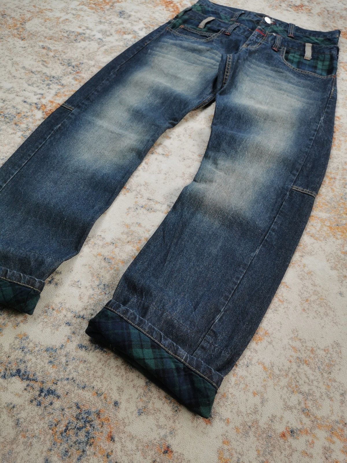 Designer × Japanese Brand Dominate Double Waist Jeans (LG102) Size US 32 / EU 48 - 3 Thumbnail