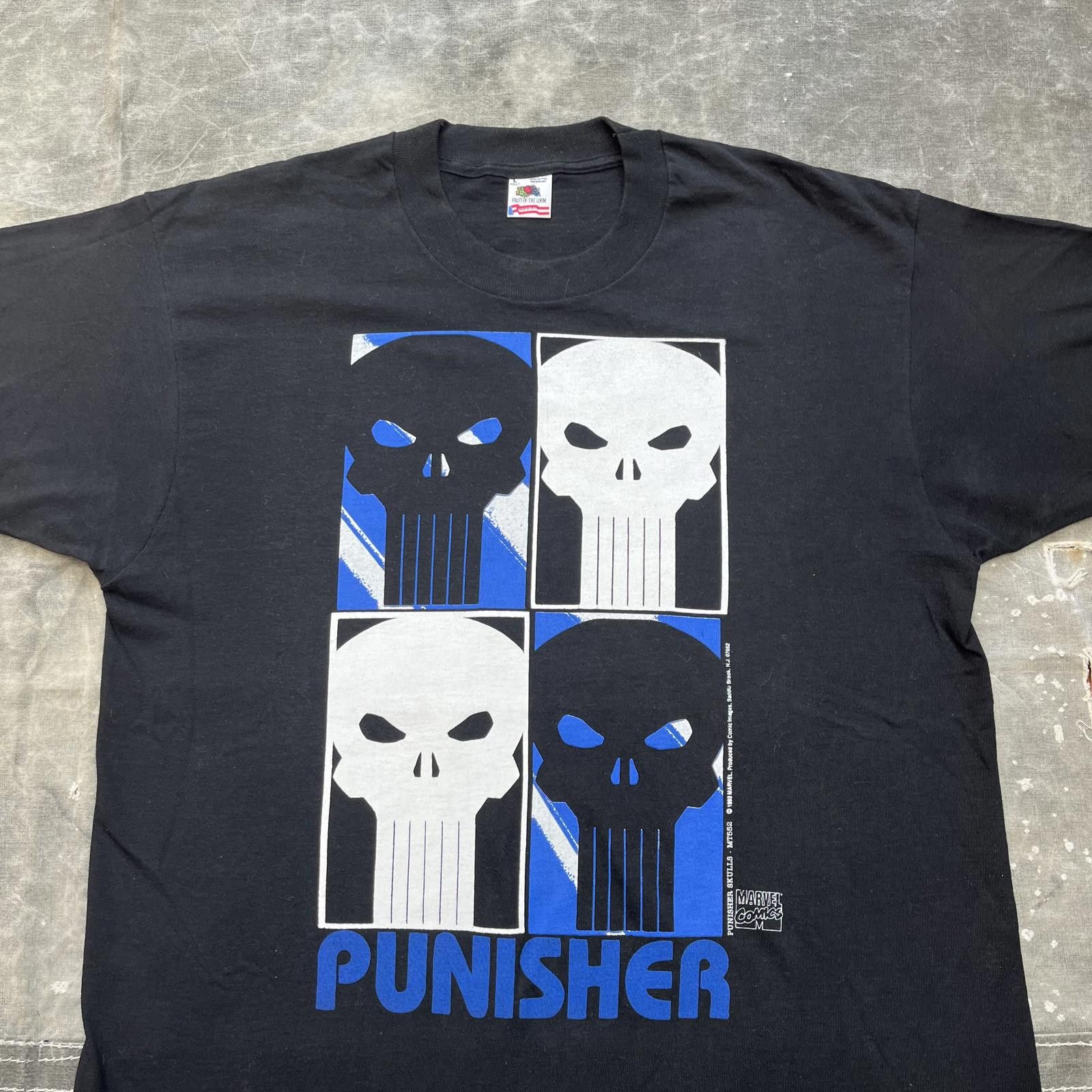 Fruit Of The Loom × Marvel Comics × Vintage Vintage New Without Tags Marvel Punisher Skull Graphic Shirt Size US L / EU 52-54 / 3 - 2 Thumbnail