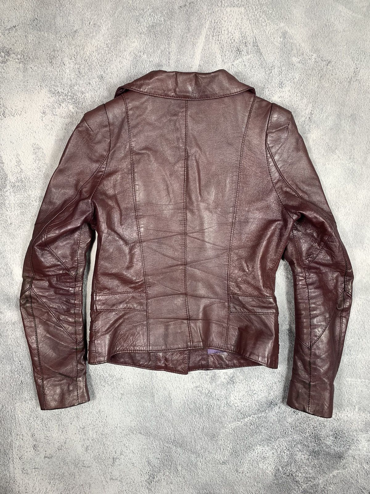 Genuine Leather × Vintage Vintage Y2K Leather cropped jacket opium AvantGarde style Size M / US 6-8 / IT 42-44 - 4 Thumbnail