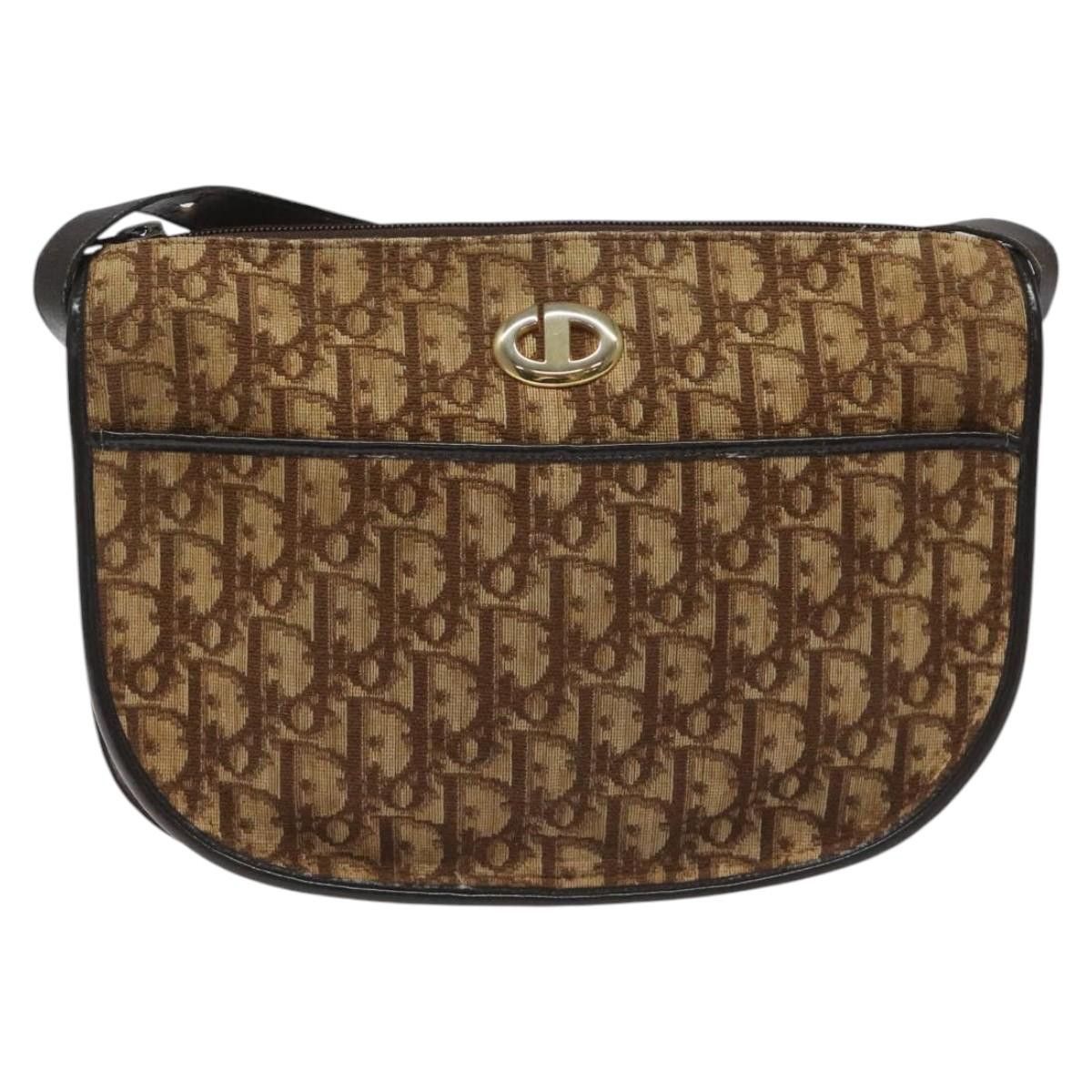 Dior DIOR Trotter Canvas Shoulder Bag Brown Gold Size ONE SIZE - 13 Thumbnail