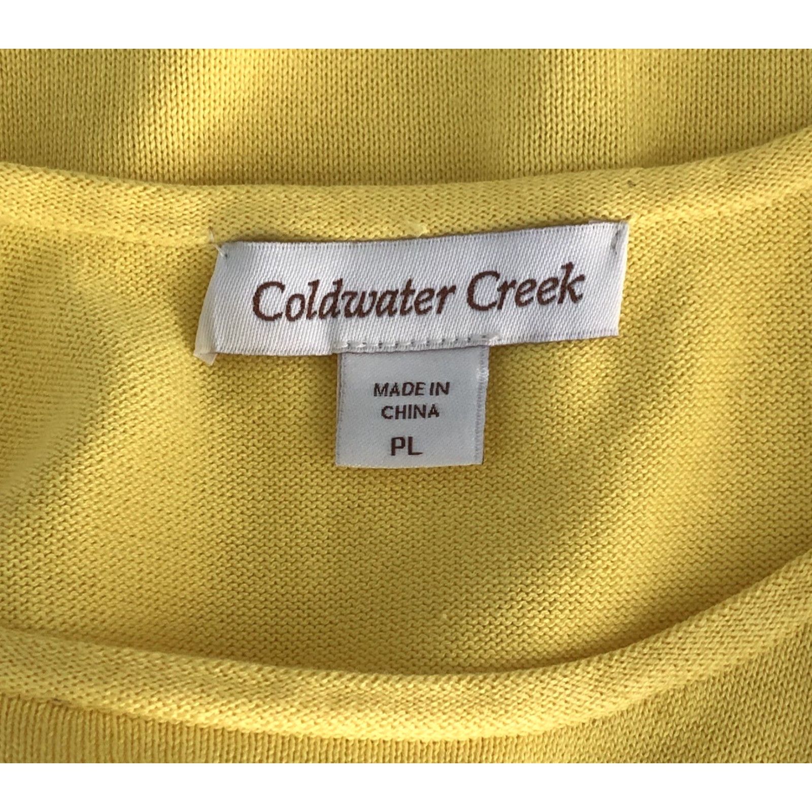Coldwater Creek Coldwater Creek Sleeveless Knit Tank Top PL Yellow Pullover Lagenlook CottageCore Size L / US 10 / IT 46 - 4 Thumbnail