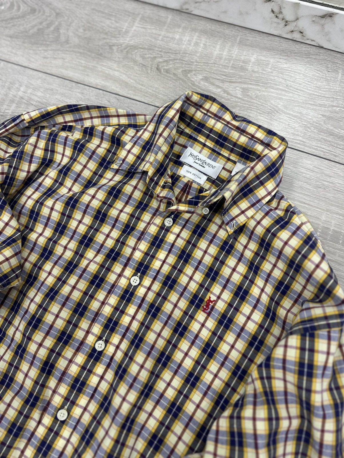 Yves Saint Laurent Yves Saint Laurent Vintage Stripped Shirt YSL Size US L / EU 52-54 / 3 - 4 Thumbnail