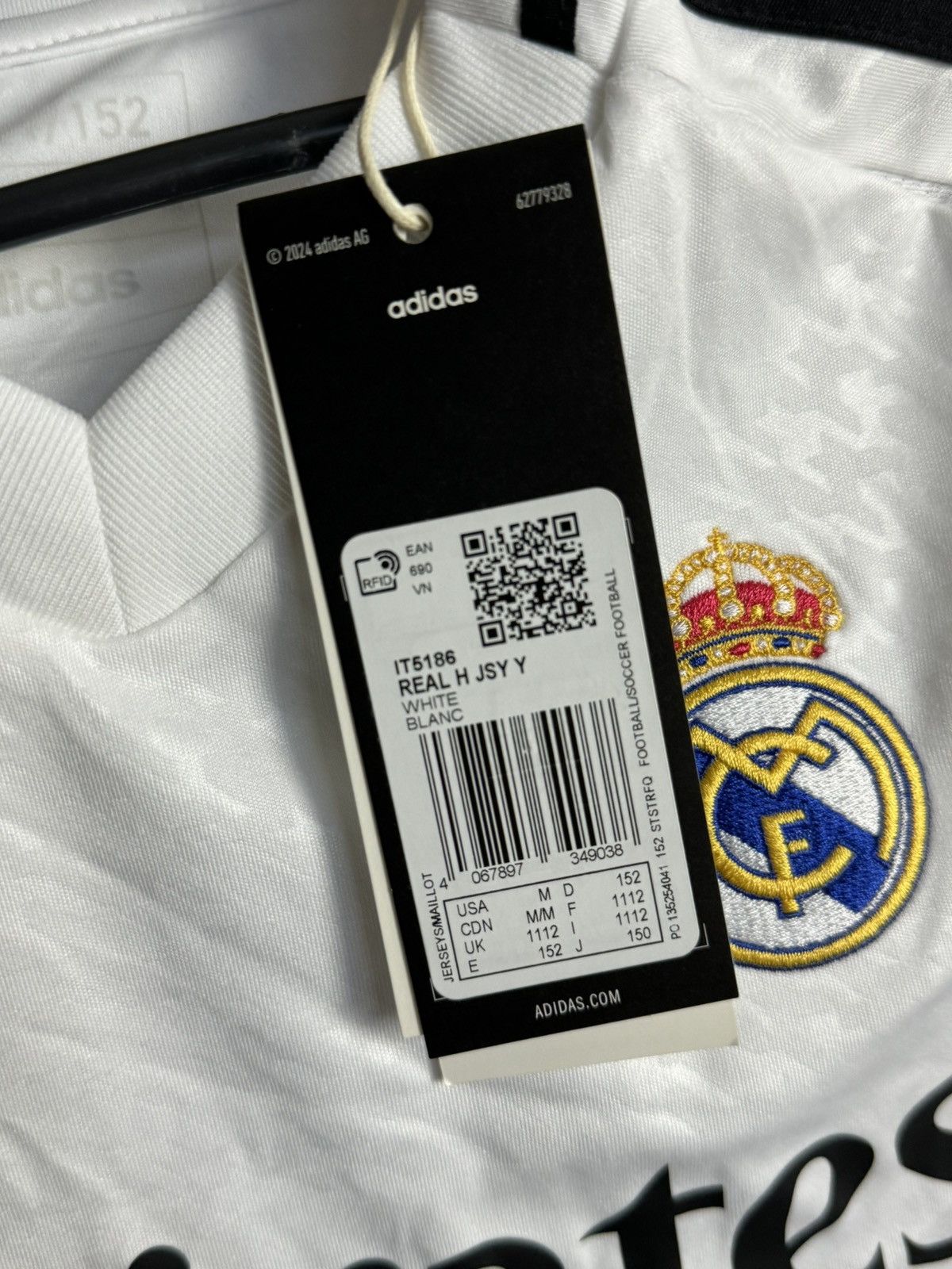 Adidas KIDS Real Madrid 24/25 Home Mbappe Football Jersey T-Shirt Size US XS / EU 42 / 0 - 10 Thumbnail