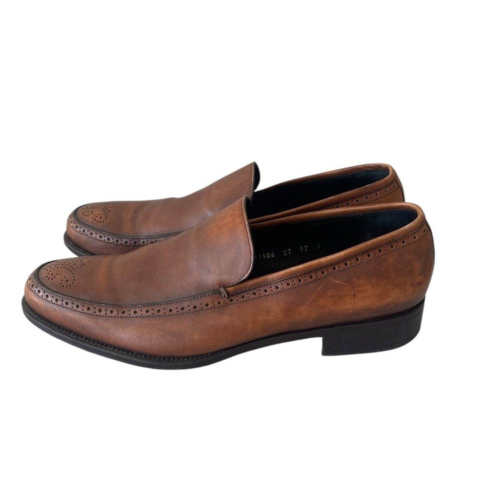 Salvatore Ferragamo Salvatore Ferragamo men's leather Venetian loafers Size:12 D Size US 12 / EU 45 - 3 Thumbnail