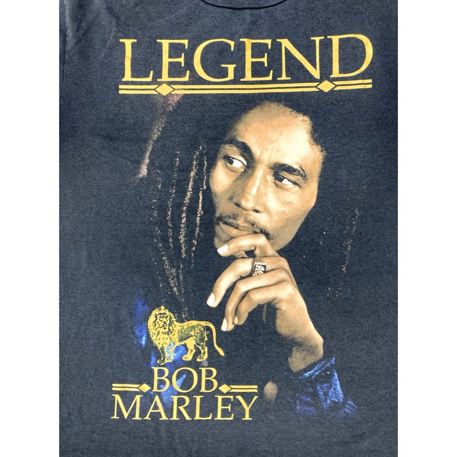 Vintage VINTAGE Zion Rootswear Bob Marley Legend Graphic T-shirt Women Medium Black Short Sleeve Music Shirt Size M / US 6-8 / IT 42-44 - 2 Thumbnail