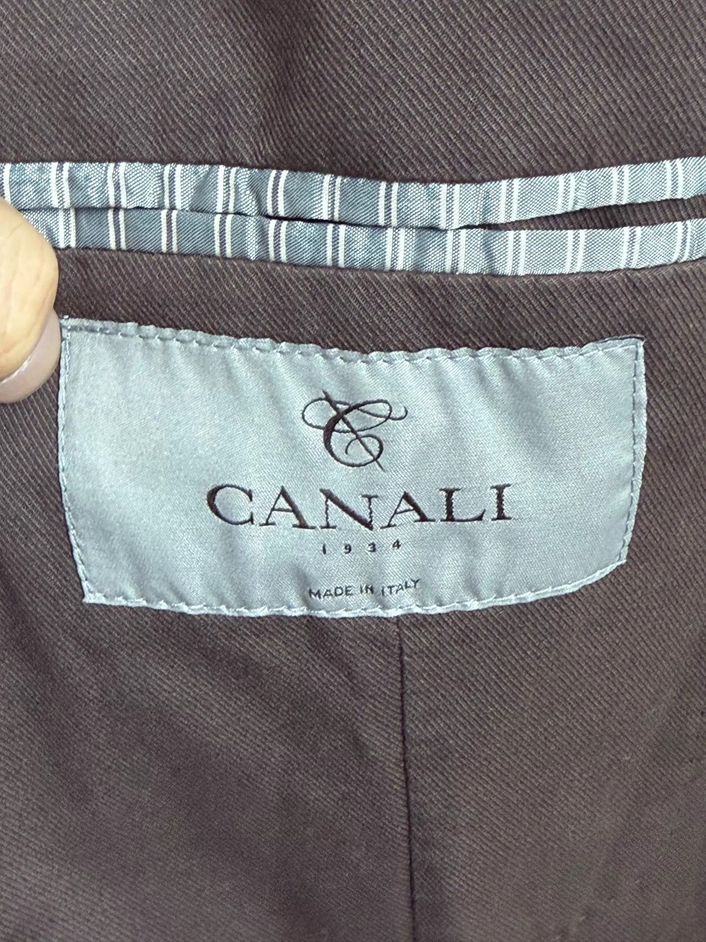 Canali Canali Slim Fit Suit Jacket Dark Brown 52 Size 52R - 7 Thumbnail