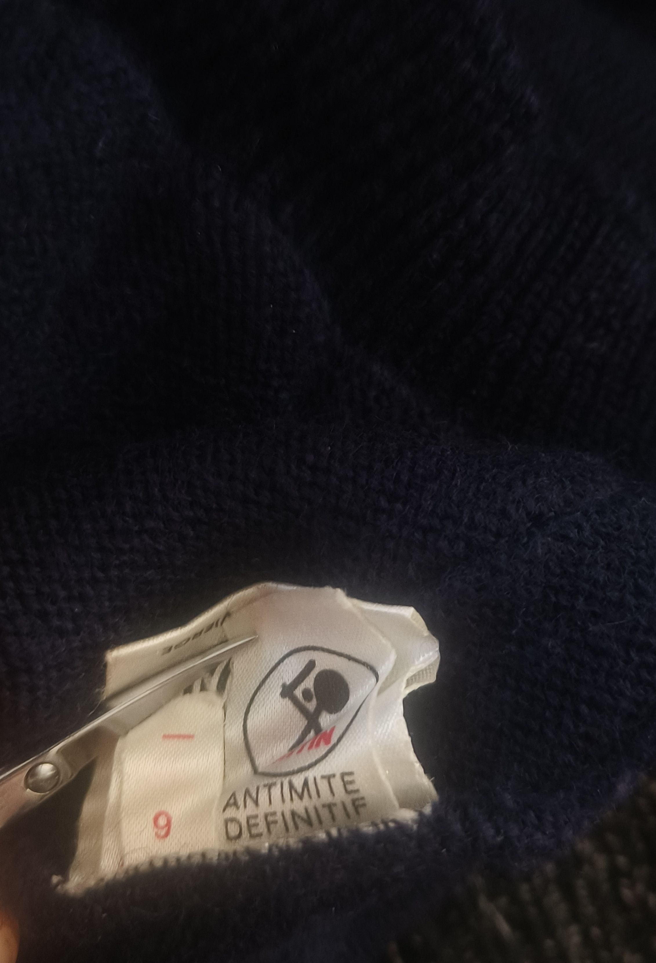 Vintage Busnel Woolmark Cardigan Navy Blue Pure Wool Vintage Sweater Size US M / EU 48-50 / 2 - 4 Thumbnail