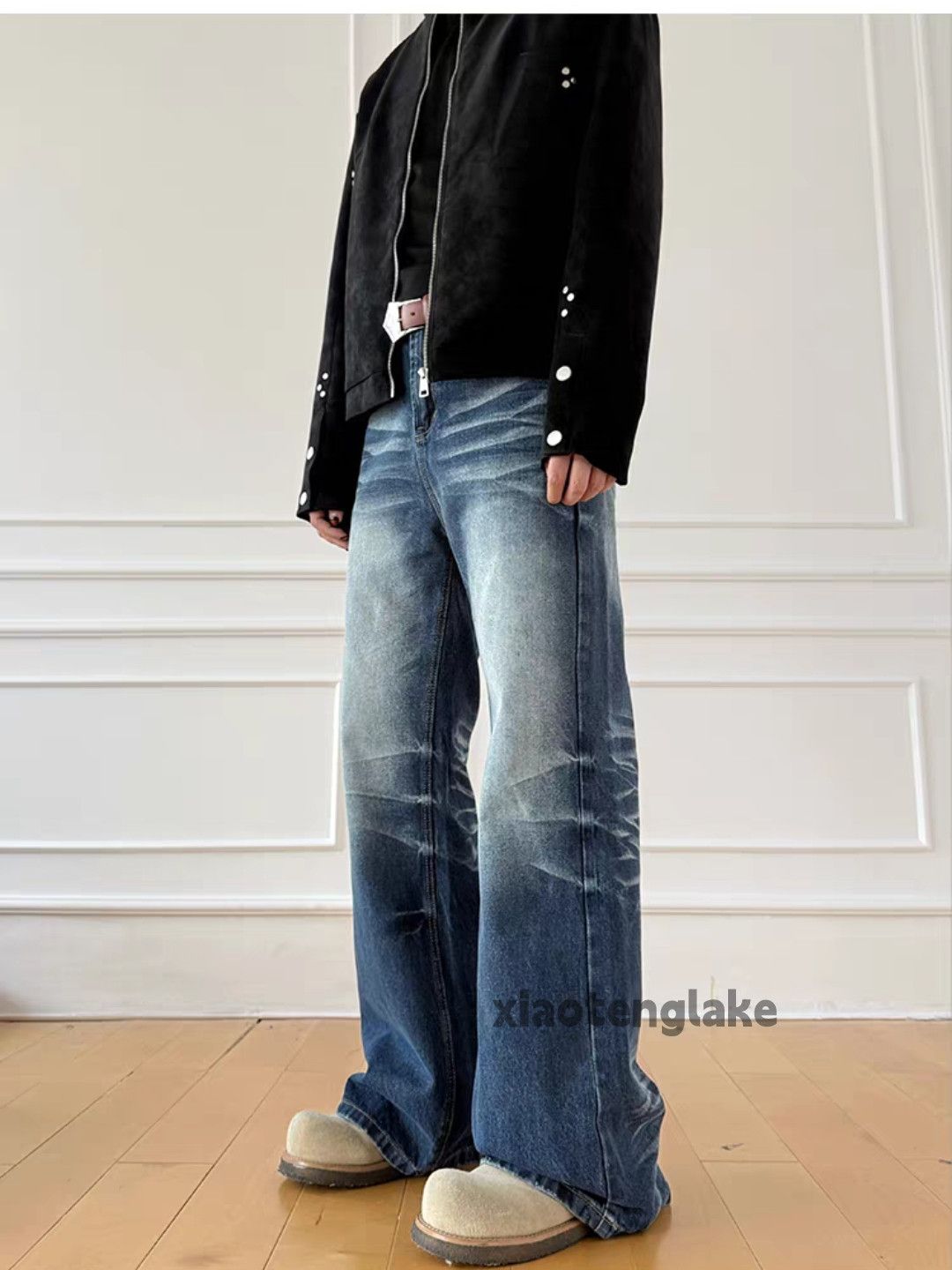 Jean xtl vintage washed faded punk grunge bootcut yuppie jeans Size US 28 / EU 44 - 3 Thumbnail