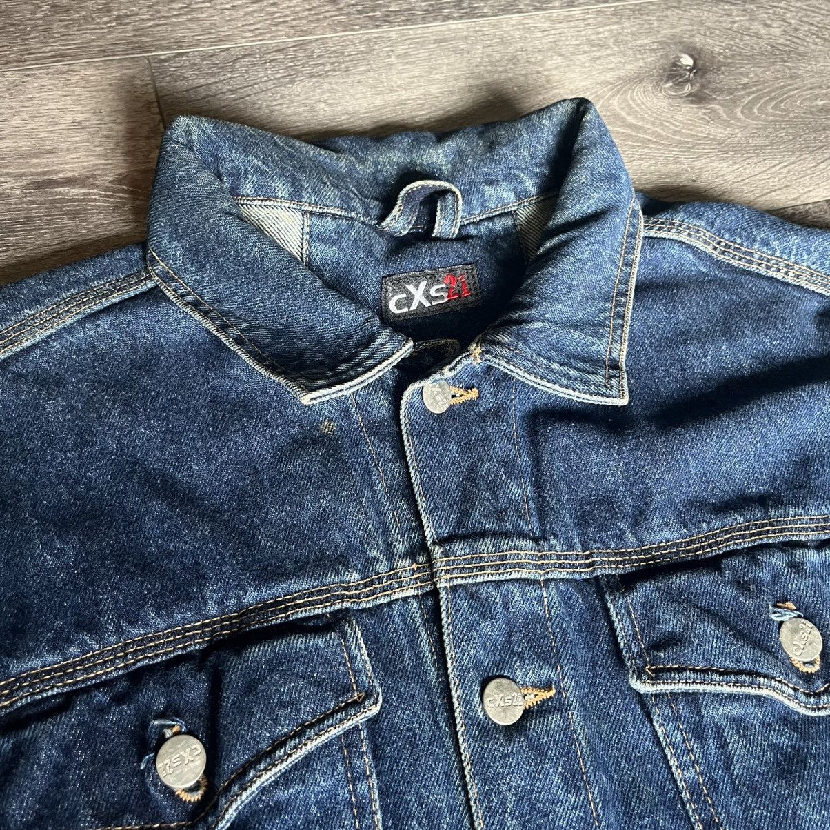 Harley Davidson Vintage 90s Harley Davidson Eagle Patch Denim Trucker Jacket Size US XL / EU 56 / 4 - 9 Thumbnail