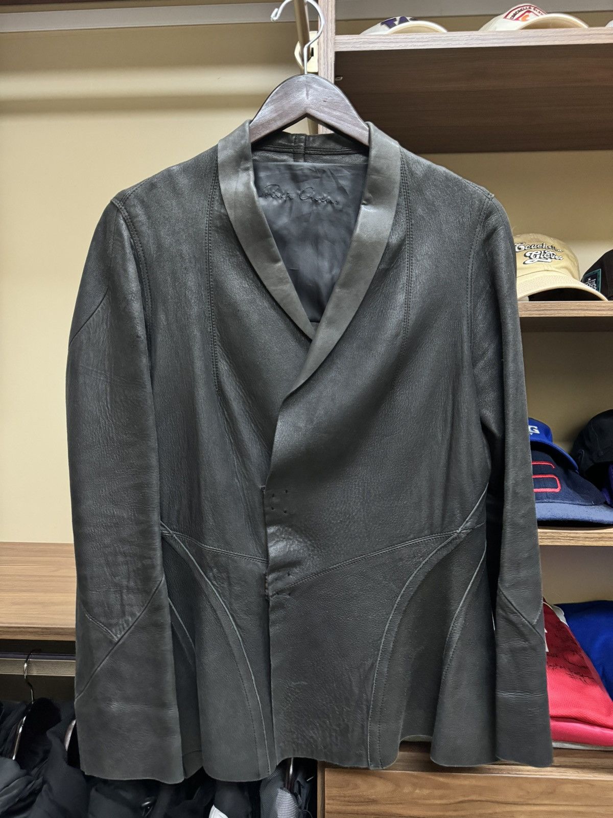 Rick Owens Rick Owens Olmar & Mirta Leather Jacket Size US S / EU 44-46 / 1 - 1 Thumbnail