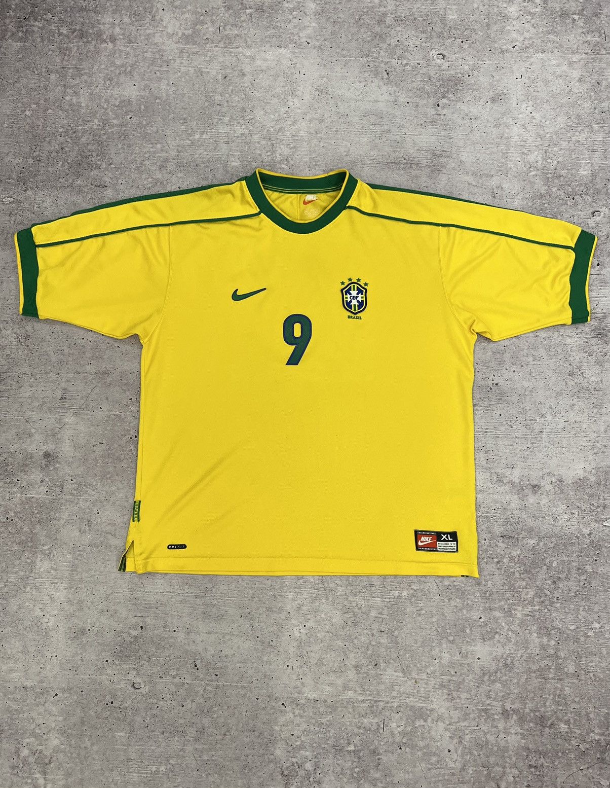 Nike 🩸RARE🩸Nike Vintage Brazil 1998 Ronaldo #9 Jersey | Grailed