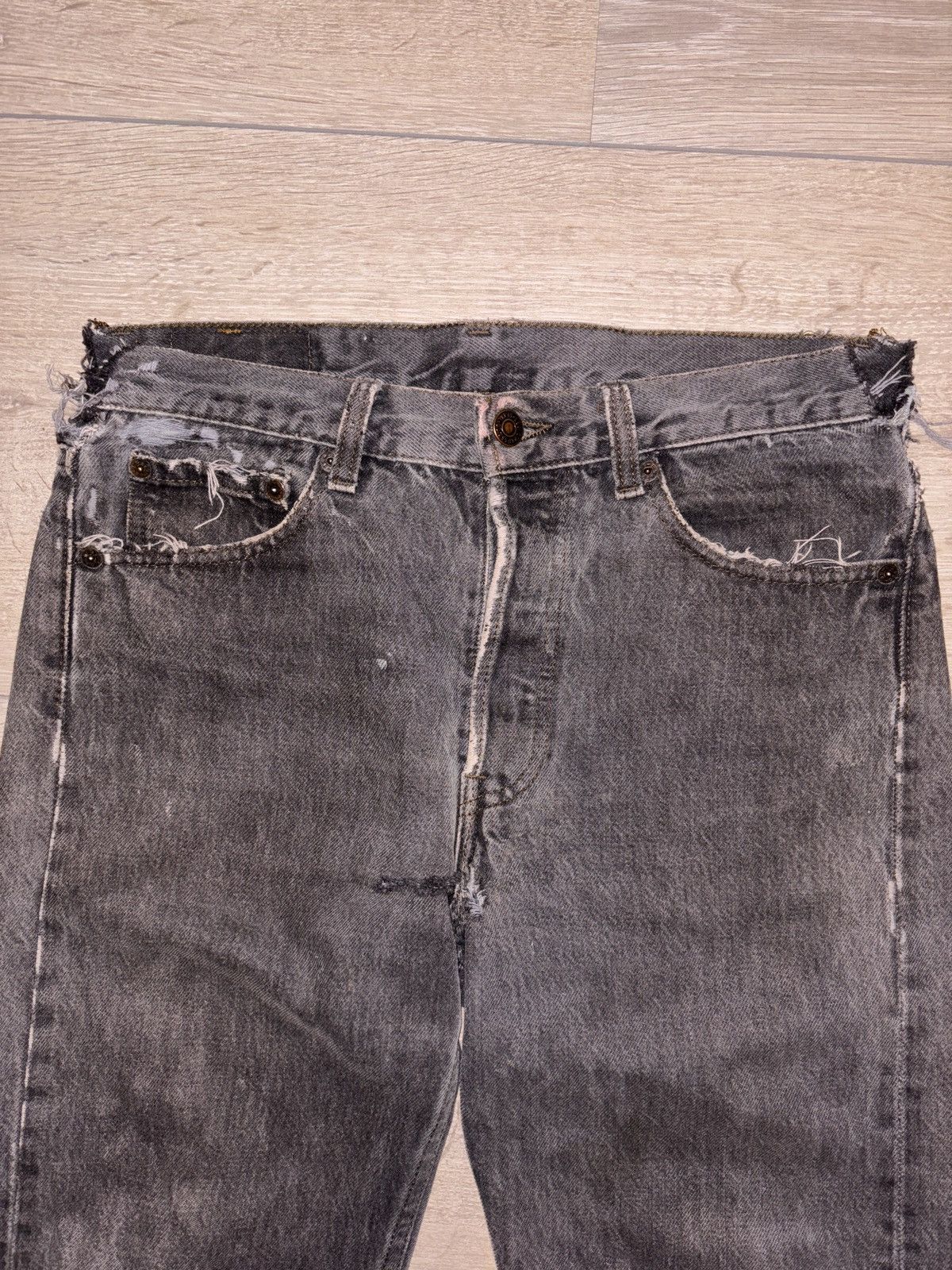 Levi's × Levi's Vintage Clothing Vintage 70s Levis 501 Distressed Jeans Size US 30 / EU 46 - 2 Thumbnail