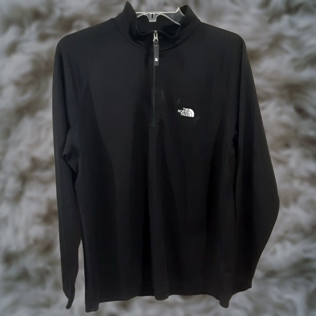 The North Face The North Face Mens M Medium Long Sleeve 1/4 Zip Lightweight Athletic Shirt Black Logo Pullover Breathing Size US M / EU 48-50 / 2 - 1 Thumbnail
