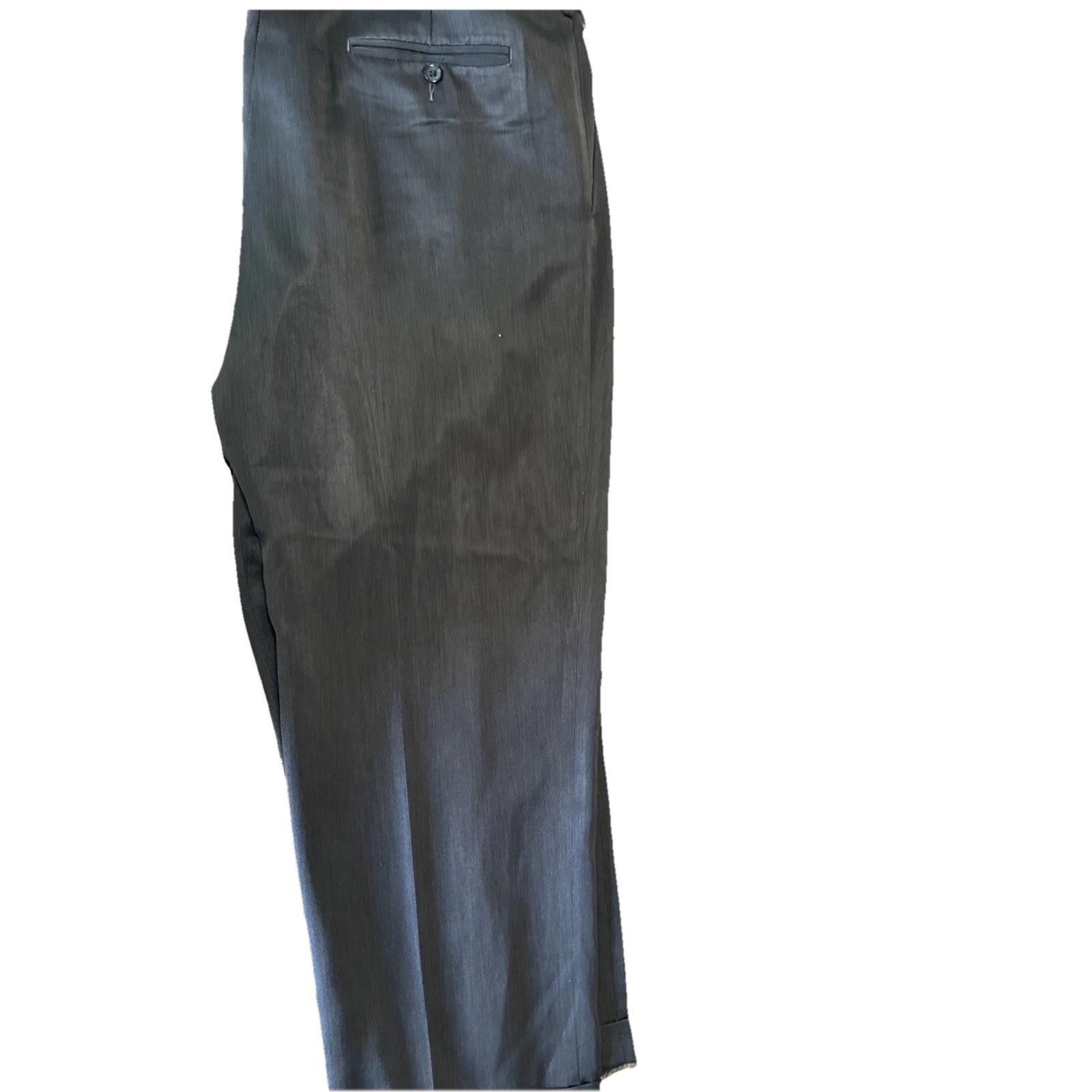 Designer Perry Ellis Portfolio Mens Slacks Dress Pants Gray 40x30 Size US 40 / EU 56 - 5 Thumbnail