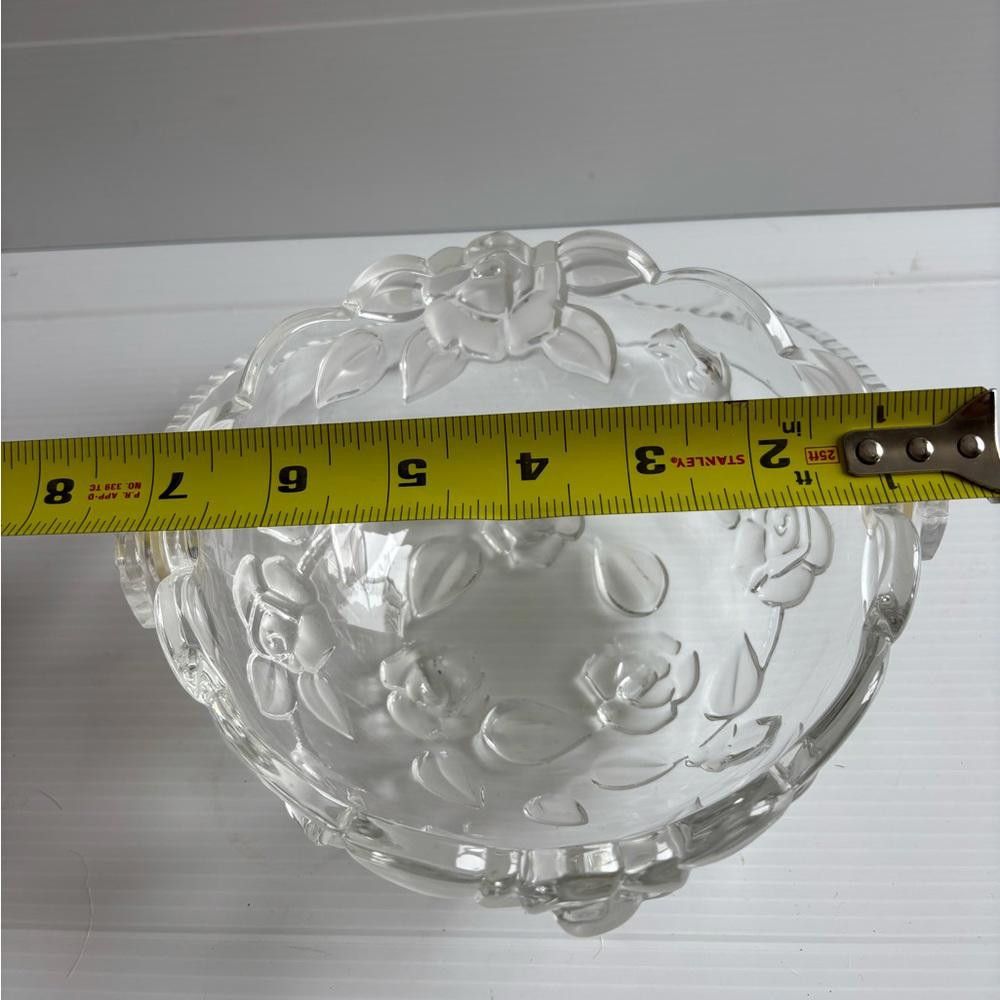 Designer Vintage Floral Glass Basket Size ONE SIZE - 3 Thumbnail