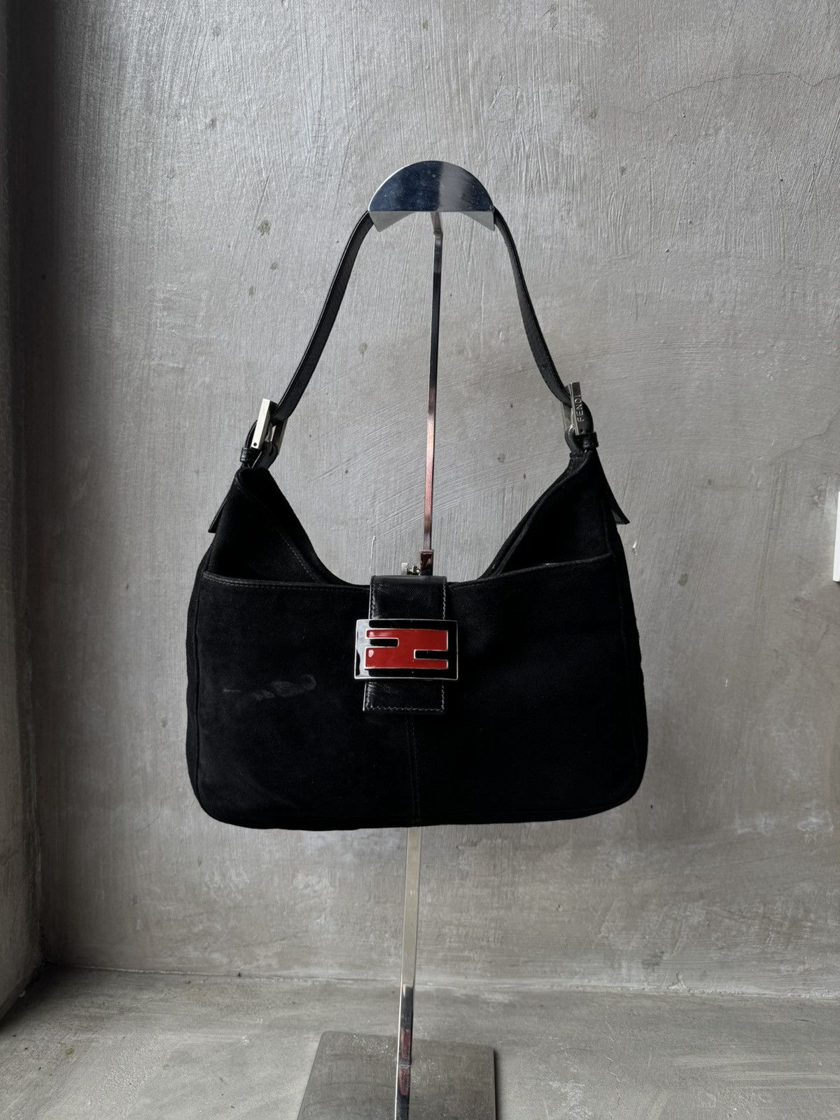 Fendi Fendi FF Buckle Suede Handbag Size ONE SIZE - 2 Thumbnail