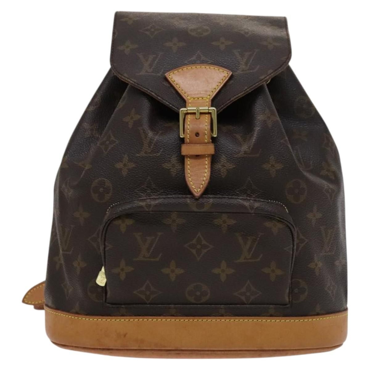 Louis Vuitton Montsouris Mm Brown Canvas Backpack Bag (Pre-Owned) Size ONE SIZE - 1 Thumbnail